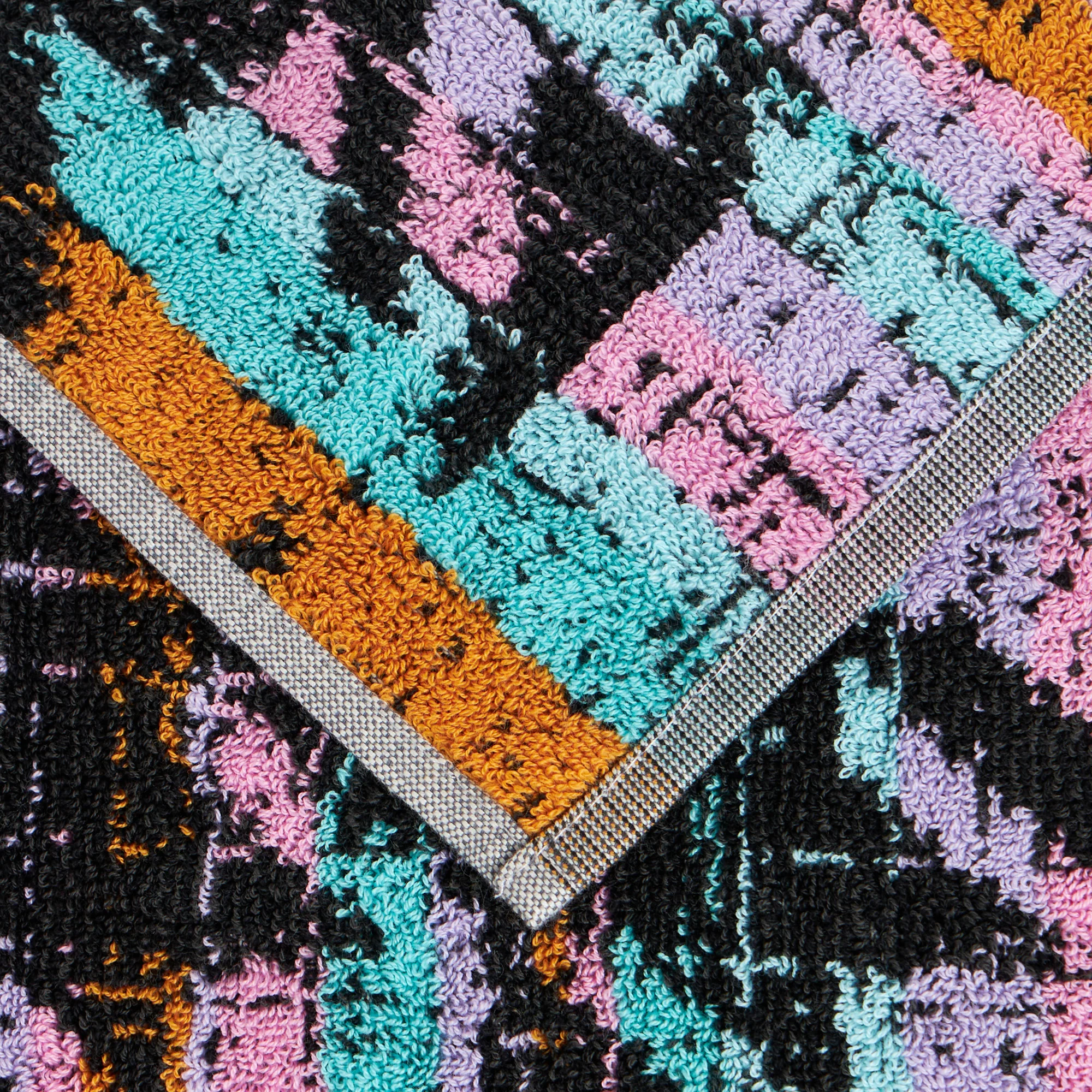 Asciugamano Con Ospite In Spugna Glamour 40X60+60X100 Nero Carrara