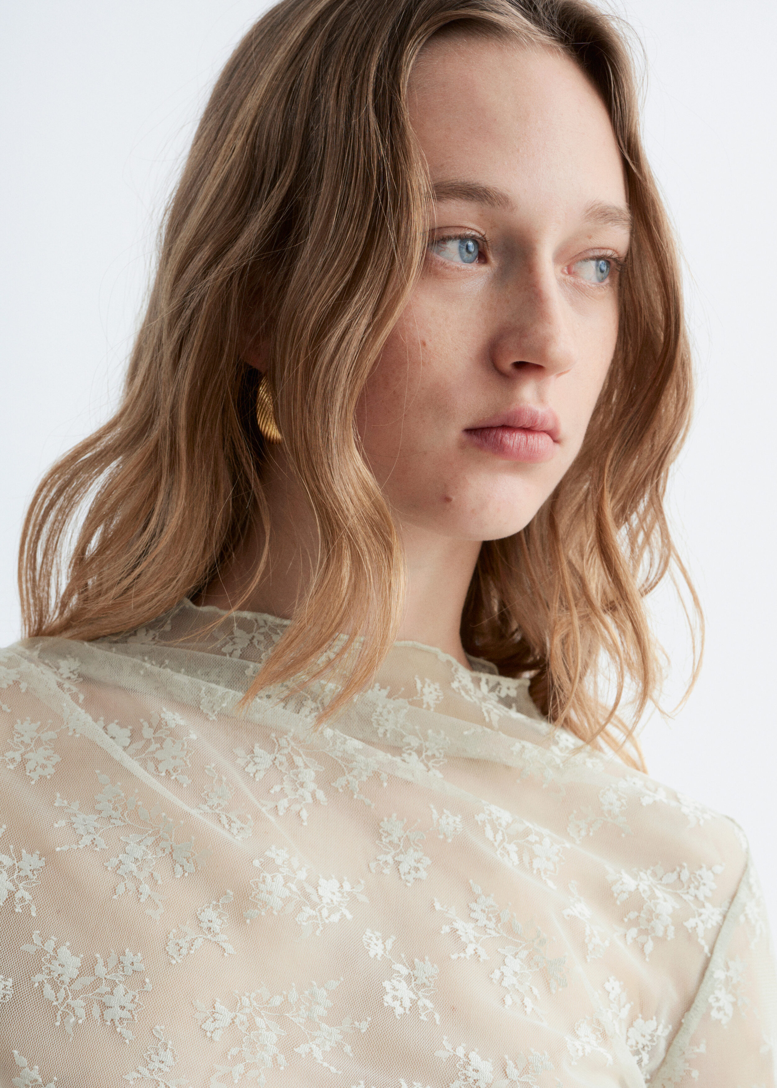 & Other Stories LONG-SLEEVE LACE TOP
