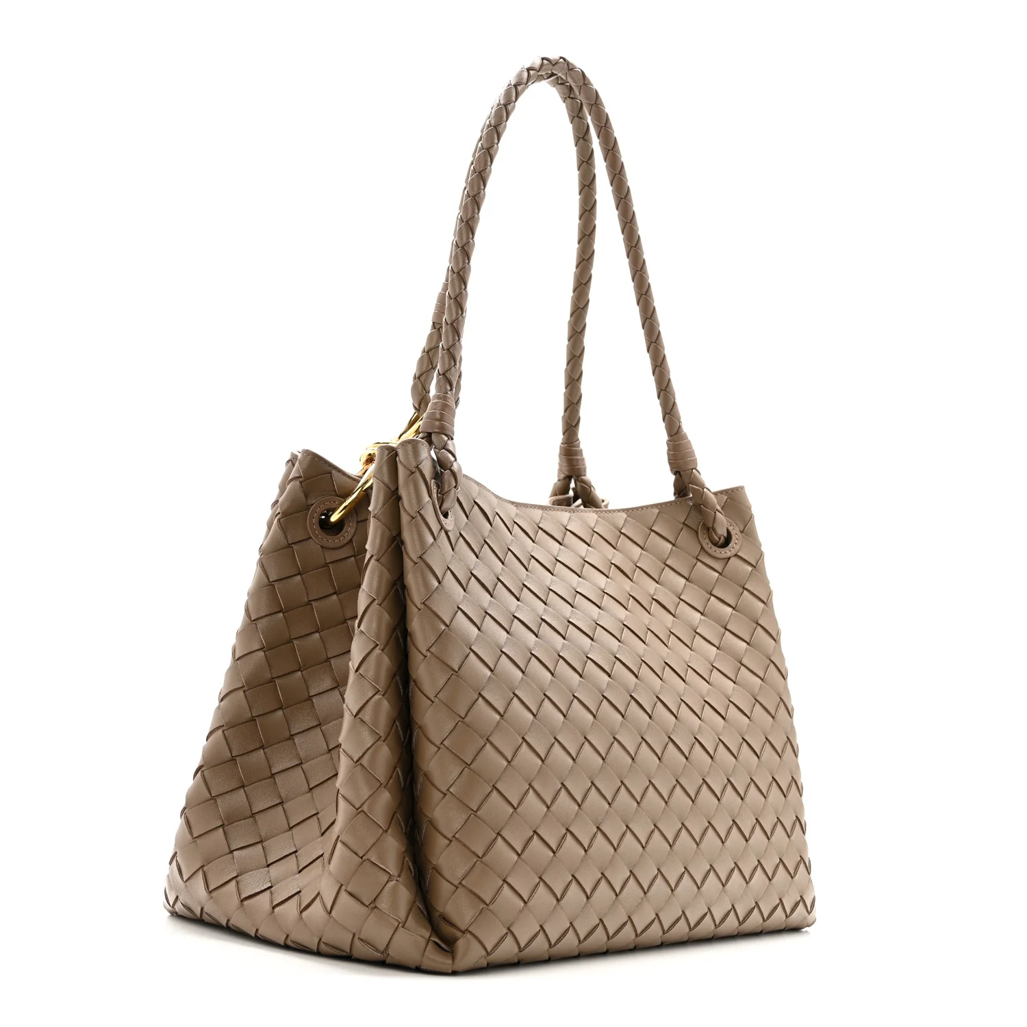 Nappa Intrecciato Large Andiamo Parachute Shoulder Bag Pinecone - Top Club