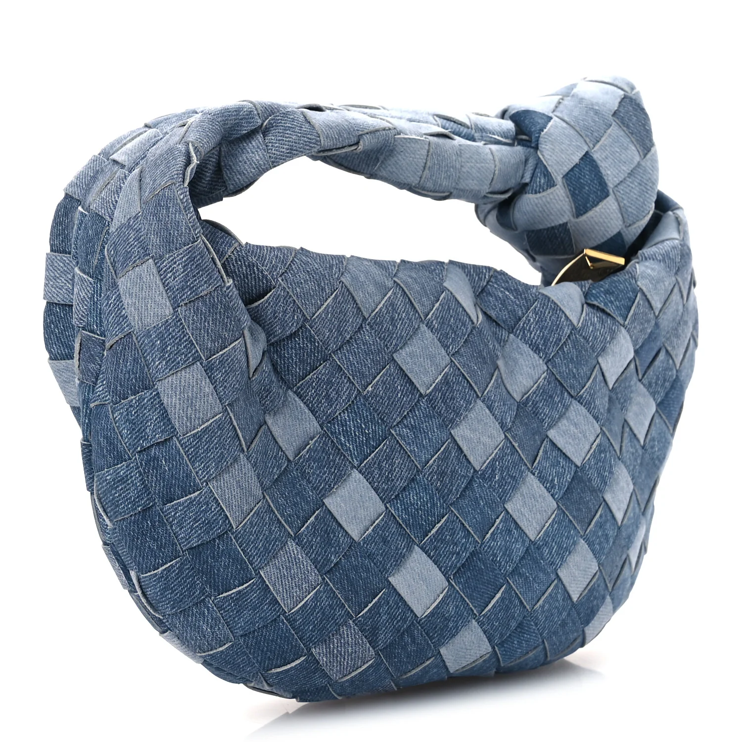 Nappa Denim Effect Intrecciato Mini Jodie Denim - Top Club