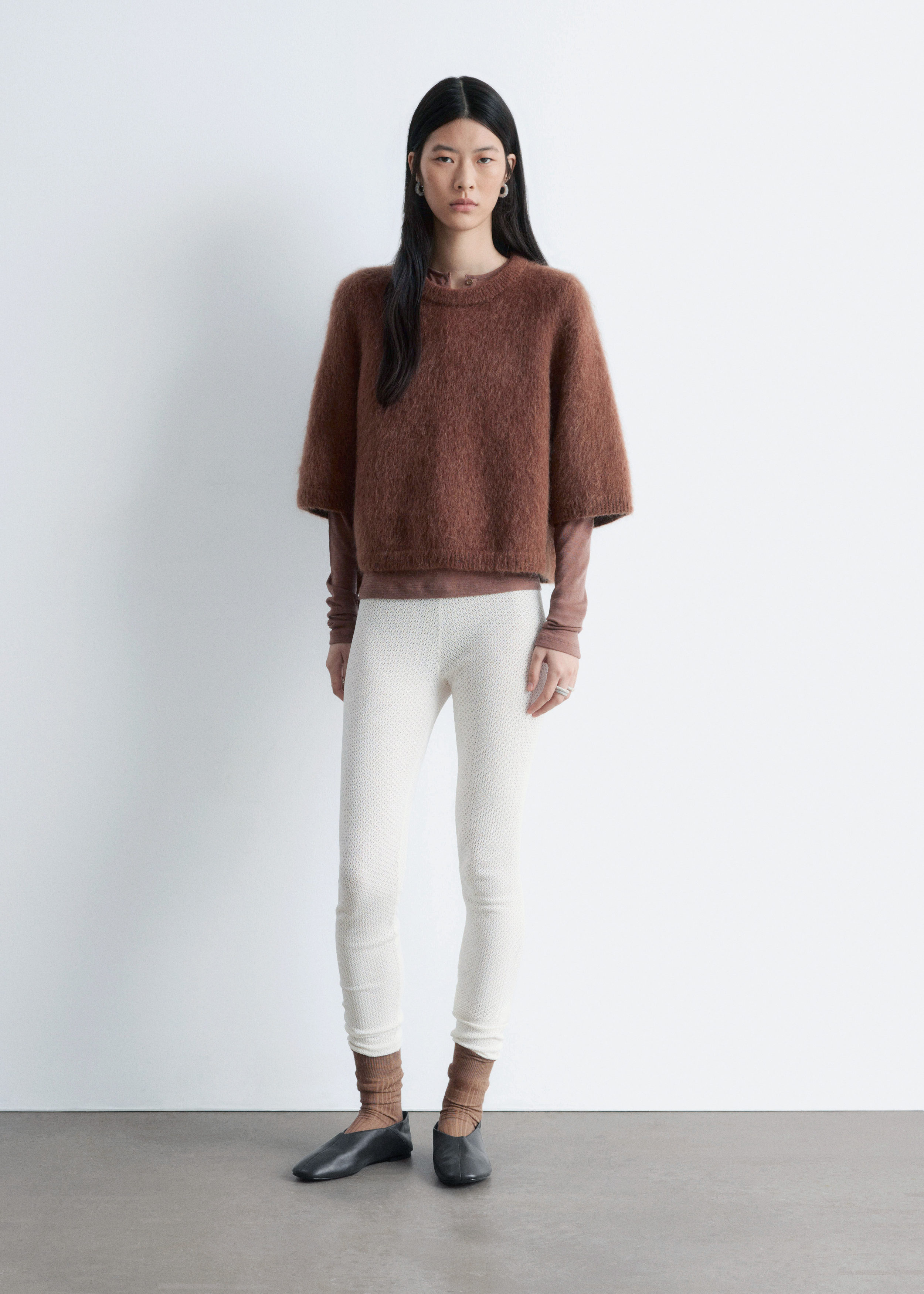 & Other Stories POINTELLE-KNIT LEGGINGS