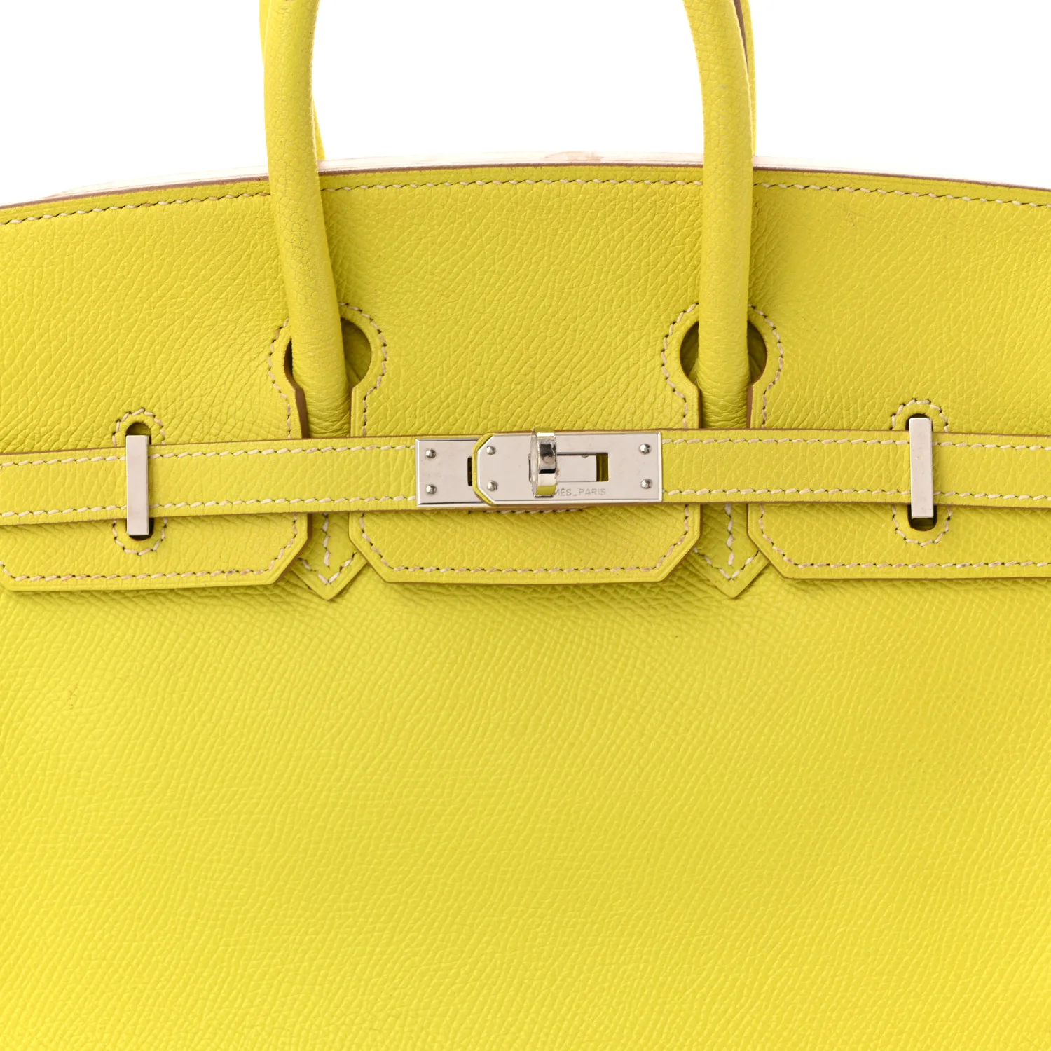 Epsom Candy Birkin 25 Lime Gris Perle - Top Club