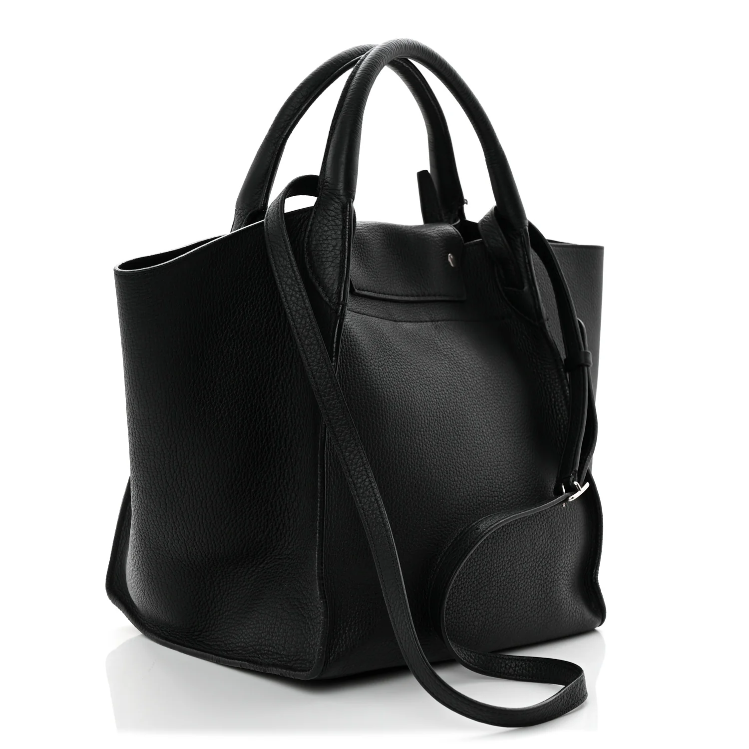 Supple Grained Calfskin Small Big Bag Black - Top Club