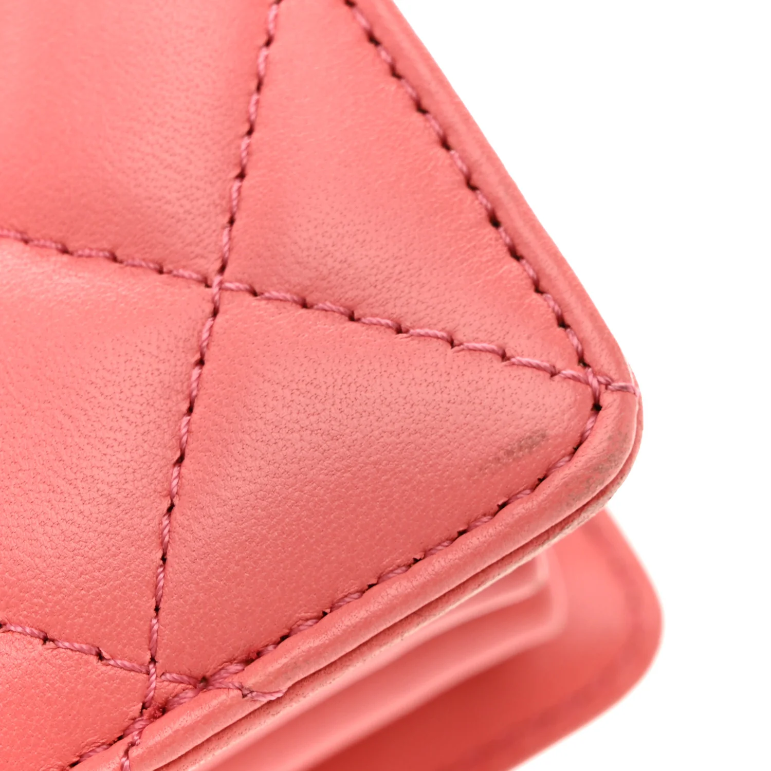 Lambskin Quilted Small Handle Tied Top Handle Flap Pink - Top Club