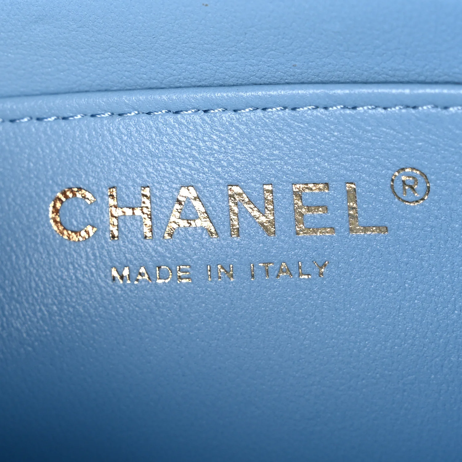 Lambskin Quilted Mini Rectangular Flap Light Blue - Top Club