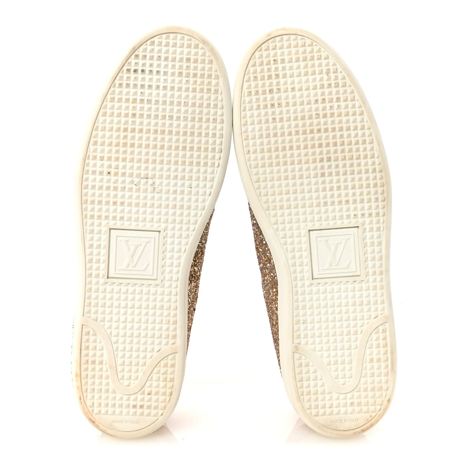 Metallic Glitter Frontrow Sneakers 37 Rose Gold - Top Club