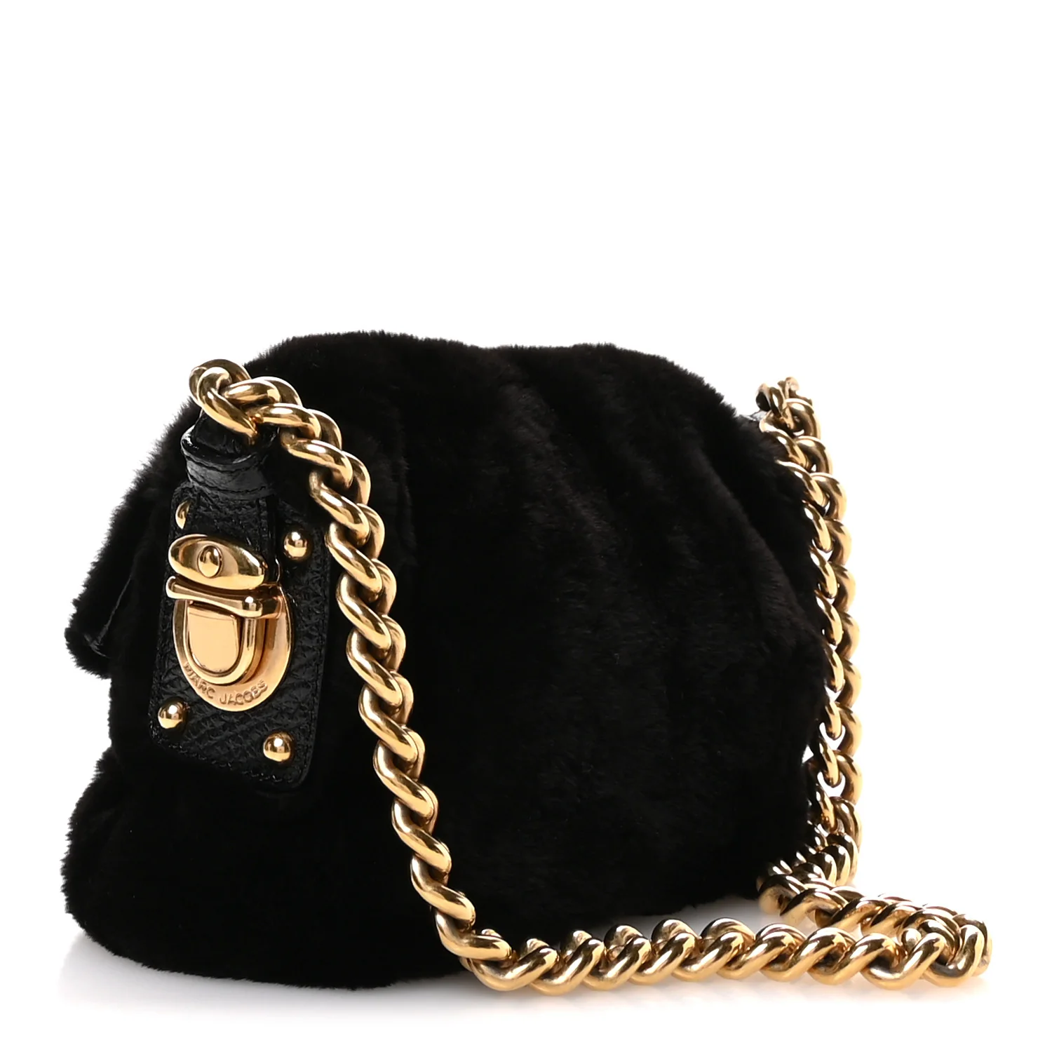 Faux Fur Clutch Black - Top Club