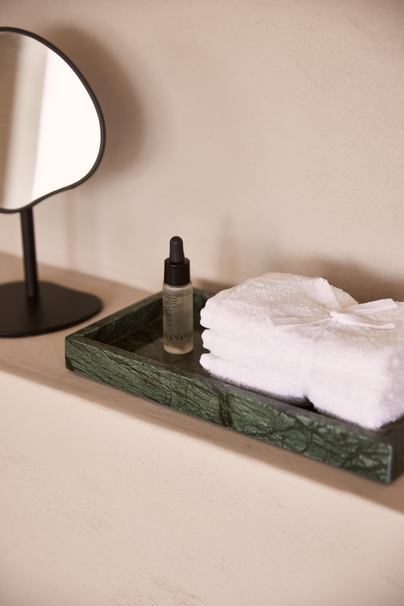 Marmer dienblad met rand tray 15x30cm groen