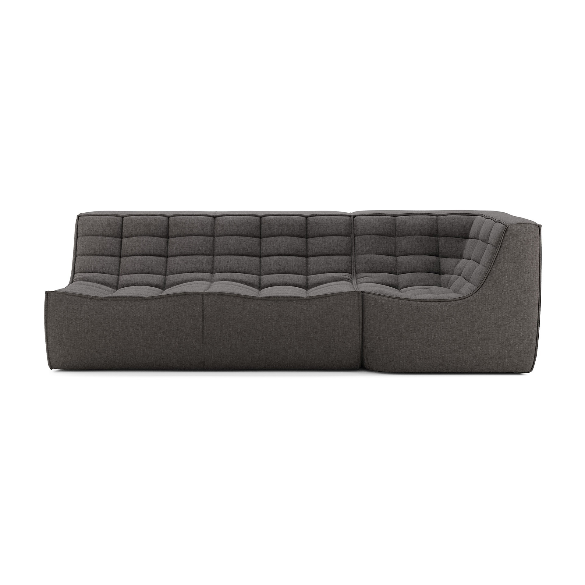 Modulaire bank N701 dark grey set 2 seat 90° rechte hoek