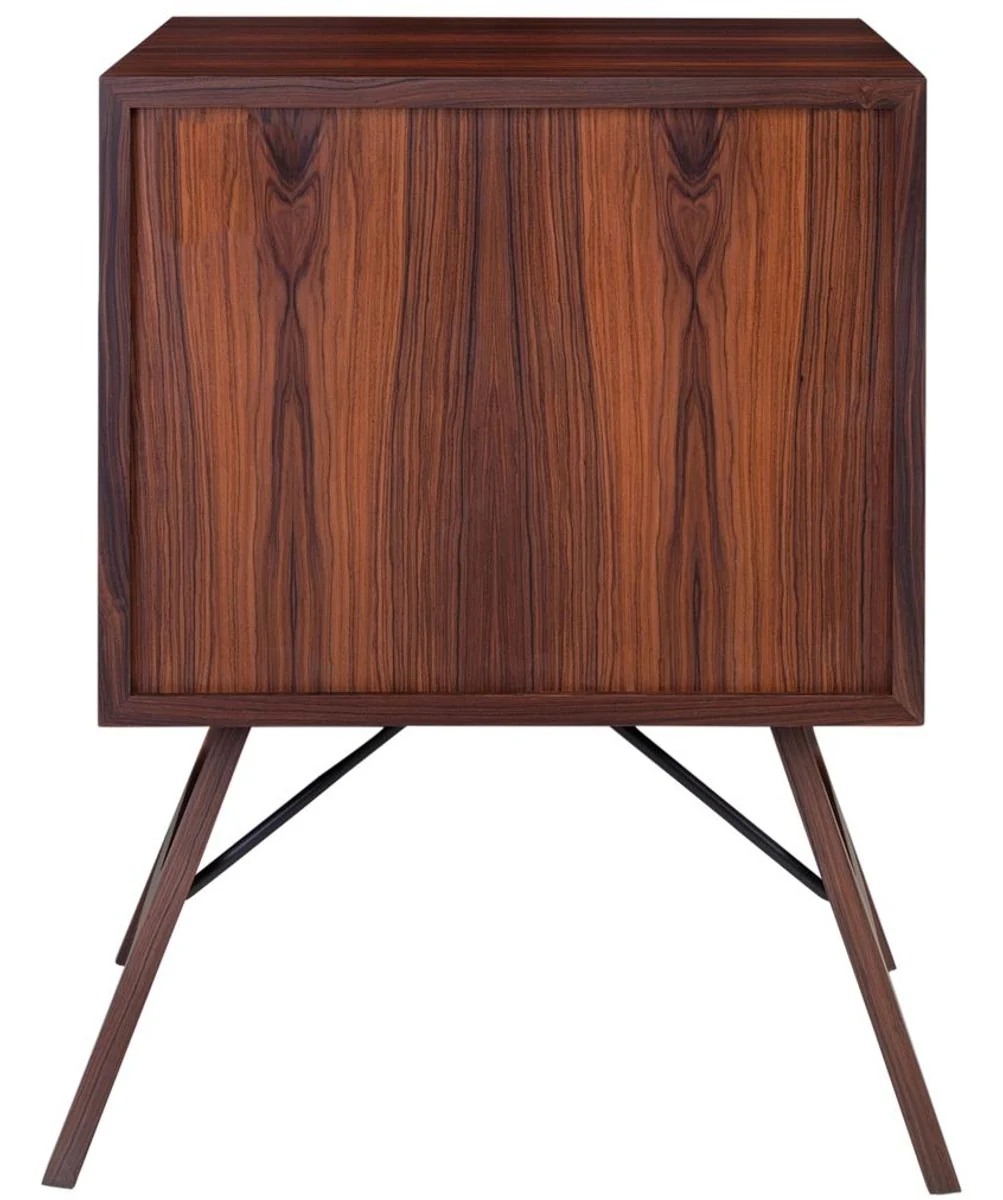 Luxury rosewood bedside table with drawer brown 50 x 40 x H. 70 cm - Bedroom furniture