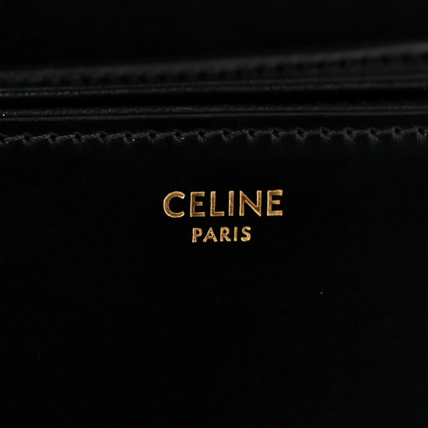 Shiny Calfskin Medium Triomphe Black - Top Club