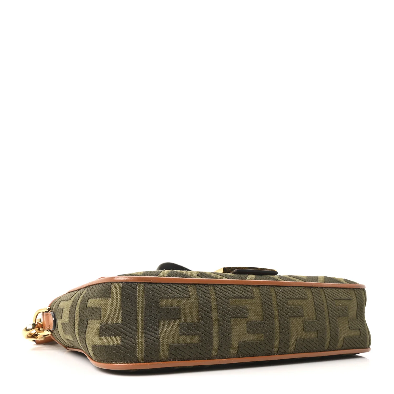 Canvas Vitello King FF Embroidered Baguette Amazzonia Cuoio - Top Club