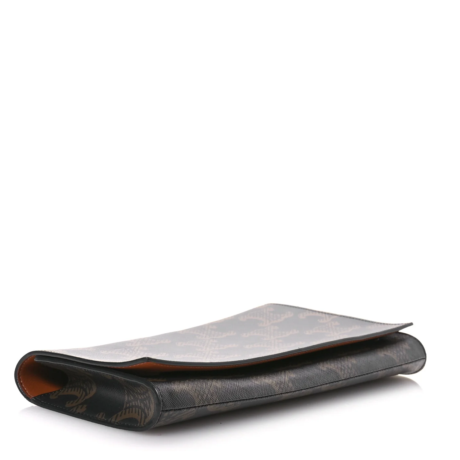Triomphe Canvas Asymmetric Clutch Tan - Top Club