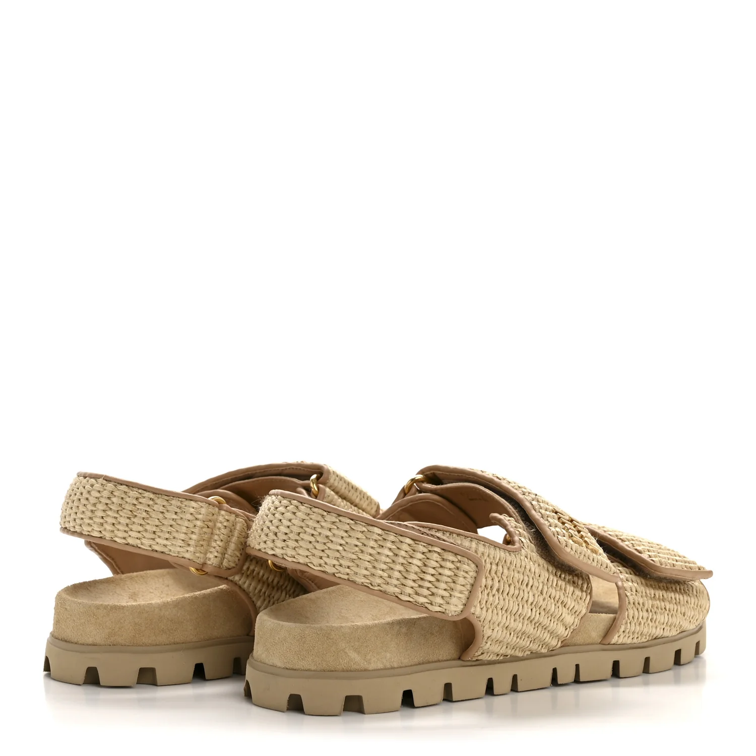 Raffia Sporty Sandals 38 Naturale - Top Club