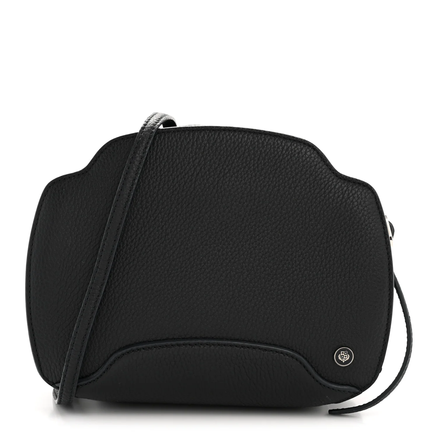 Grained Calfskin Sesia Crossbody Black - Top Club