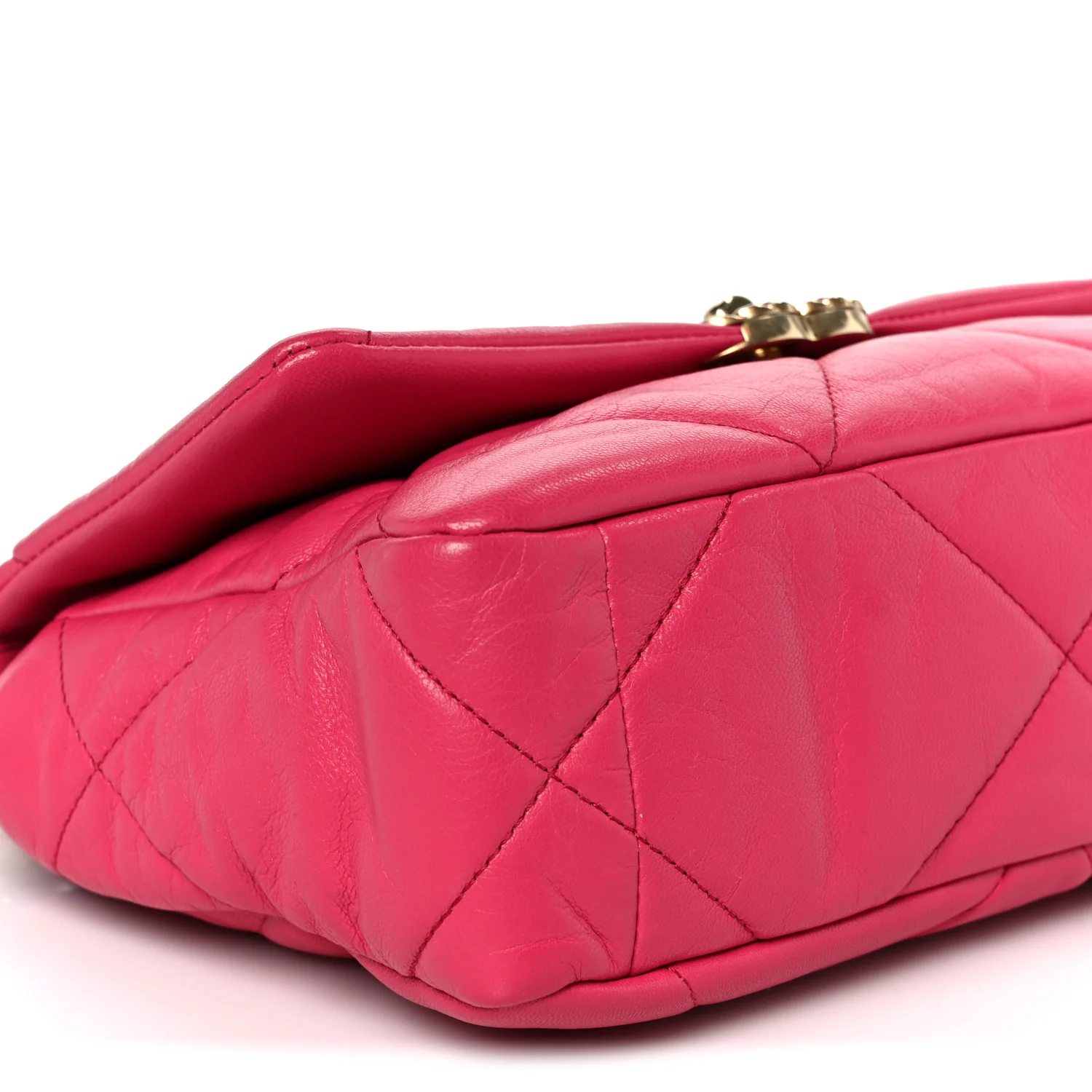Lambskin Quilted Medium Chanel 19 Flap Dark Pink - Top Club