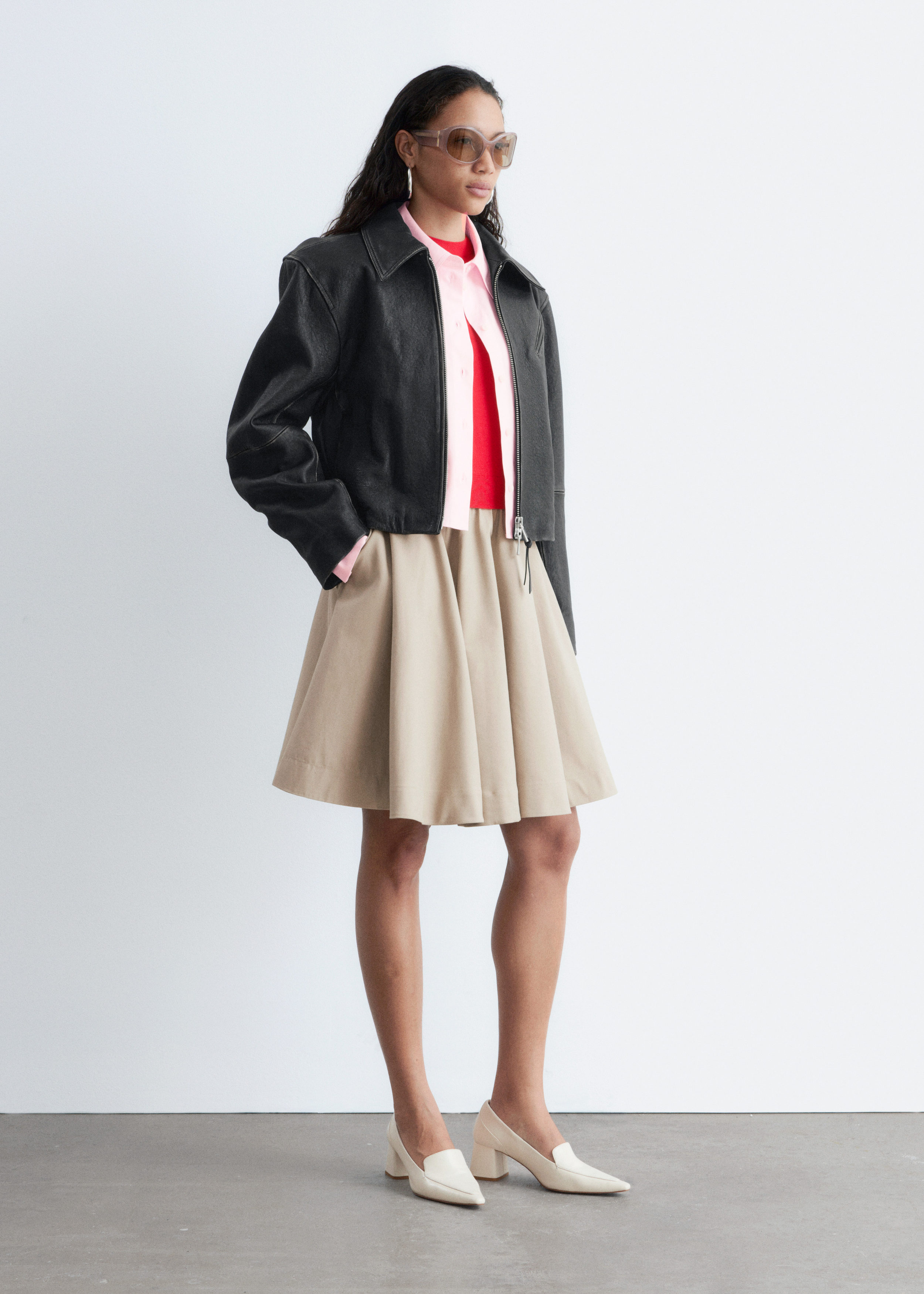 & Other Stories LEATHER BIKER JACKET