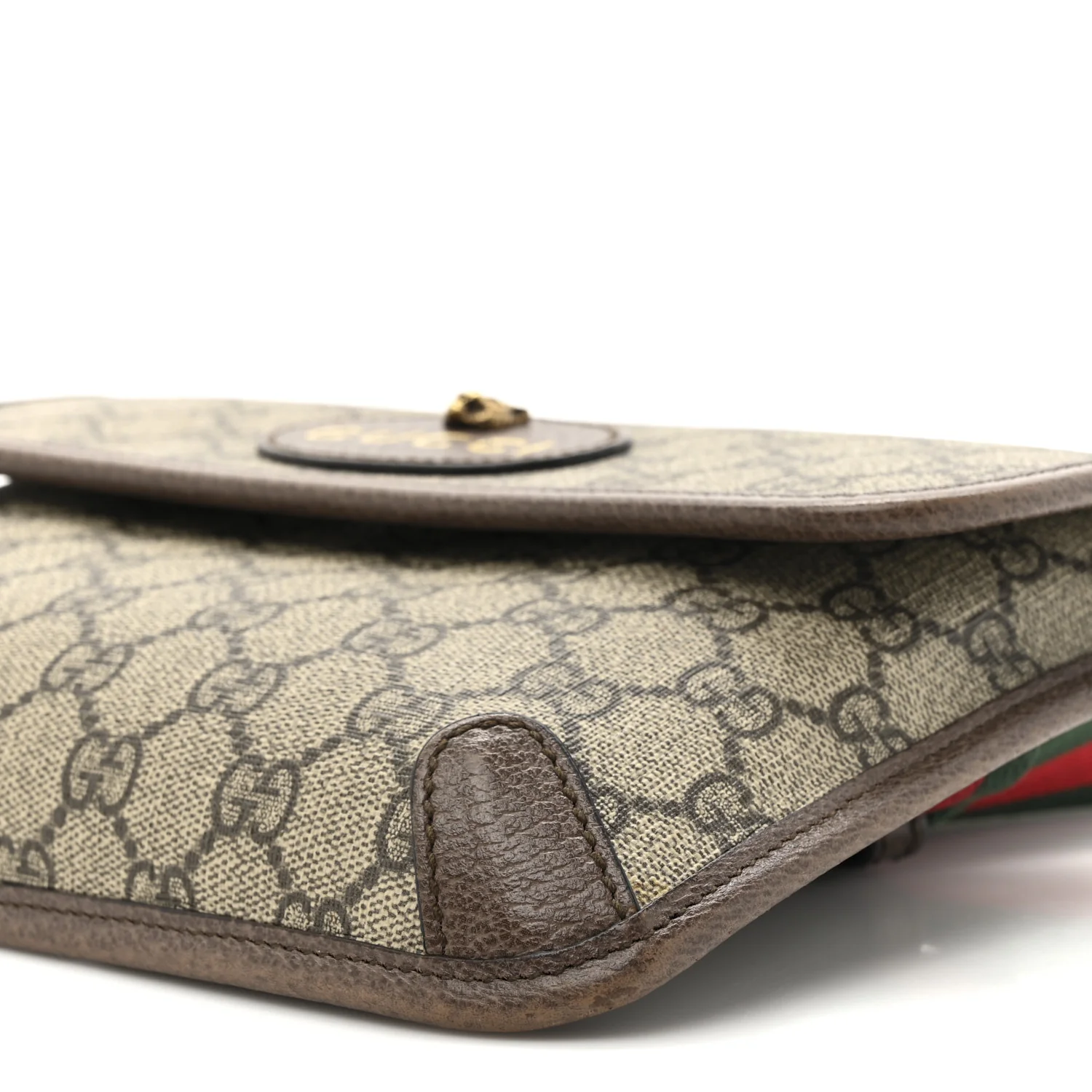 GG Supreme Monogram Neo Vintage Web Belt Bag Brown - Top Club