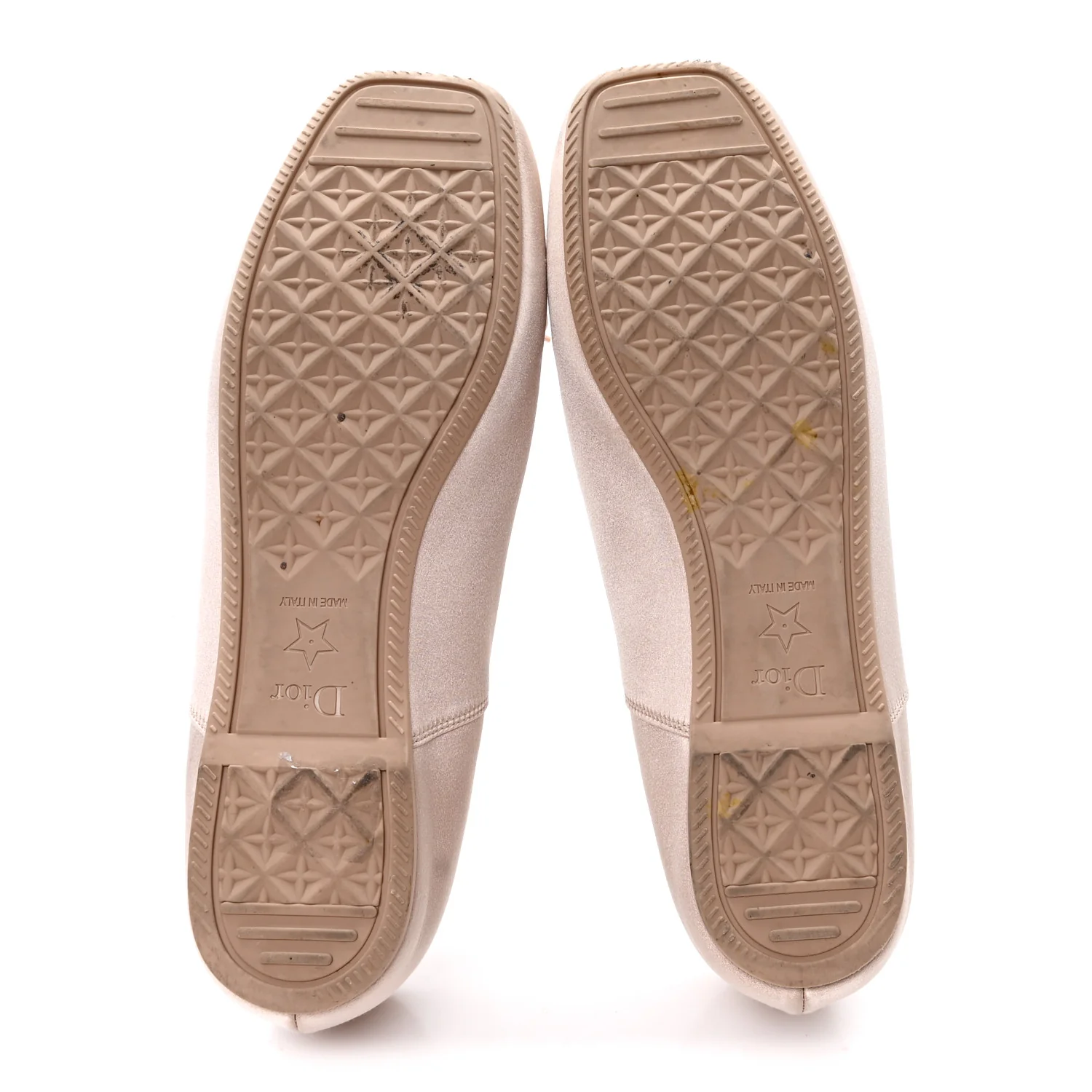 Satin Grosgrain D-Joy Ballet Flats 36 Beige Rose - Top Club