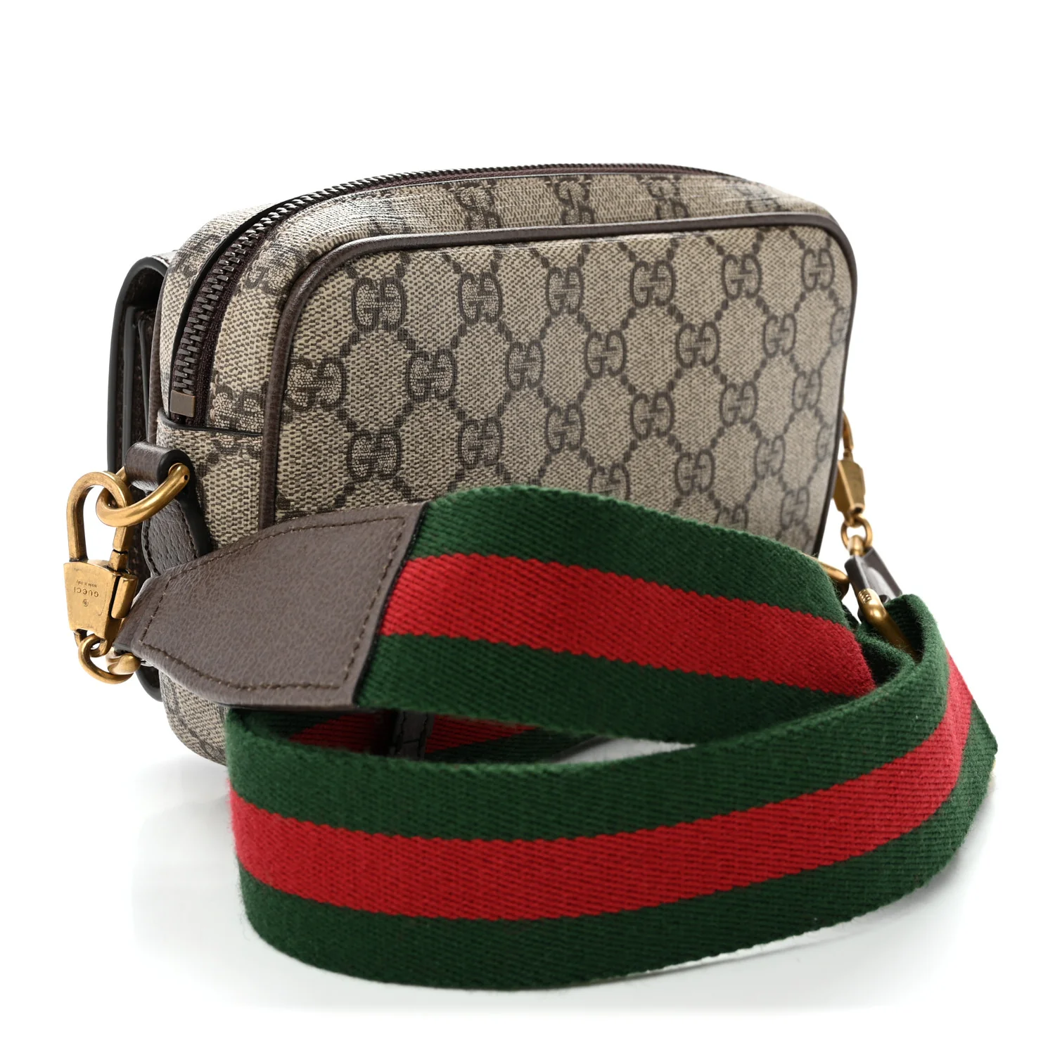 GG Supreme Monogram Web Mini Ophidia Bag Beige Ebony - Top Club