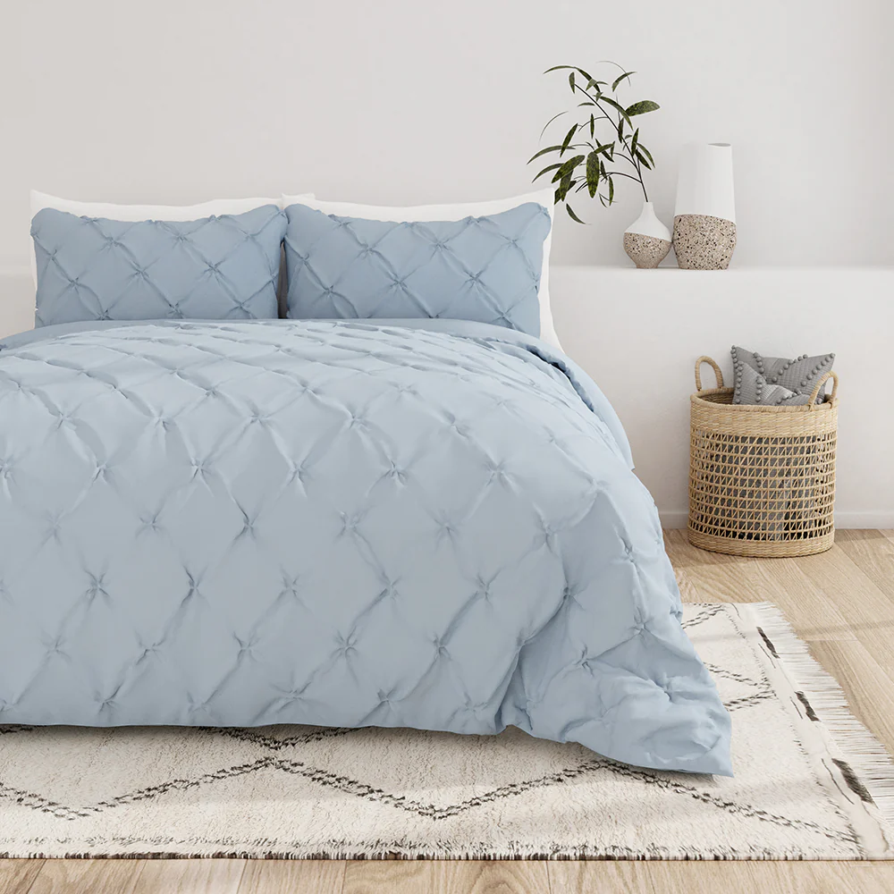 Pinch-Pleat 3-Piece Duvet Cover Set (Sale)