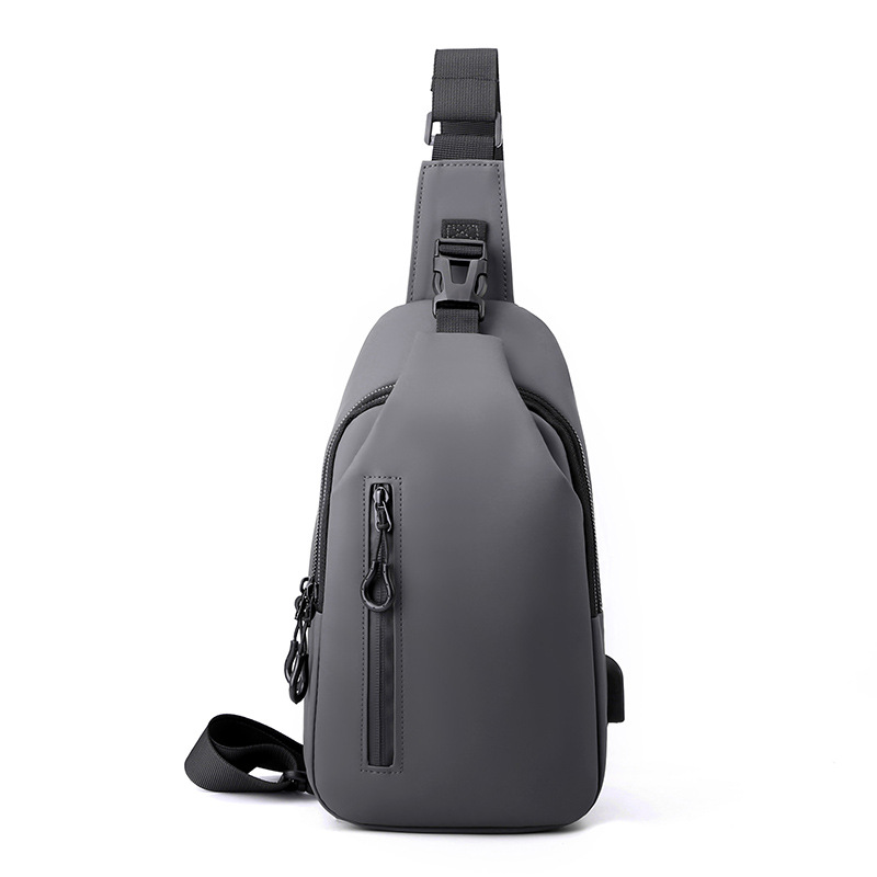 Men's sports backpack, casual large-capacity shoulder bag, trendy ins-style workwear single-shoulder crossbody bag wholesale