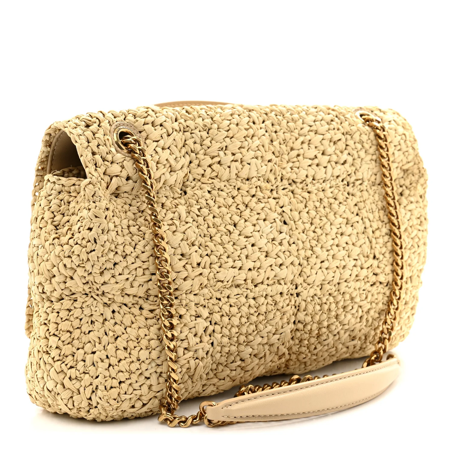 Raffia Monogram Medium Jamie Natural Avorio - Top Club