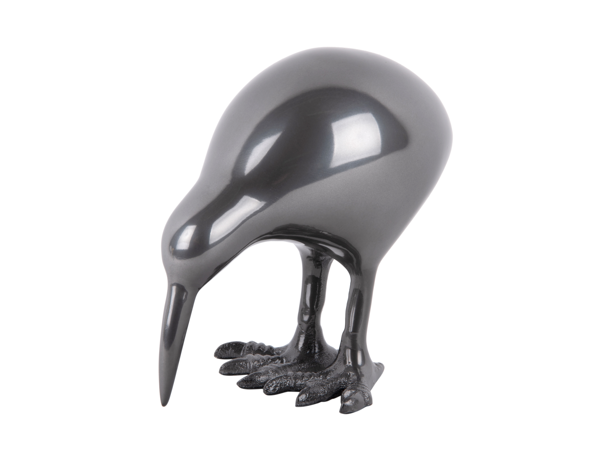 Statue Kiwi Bird metal gun metal