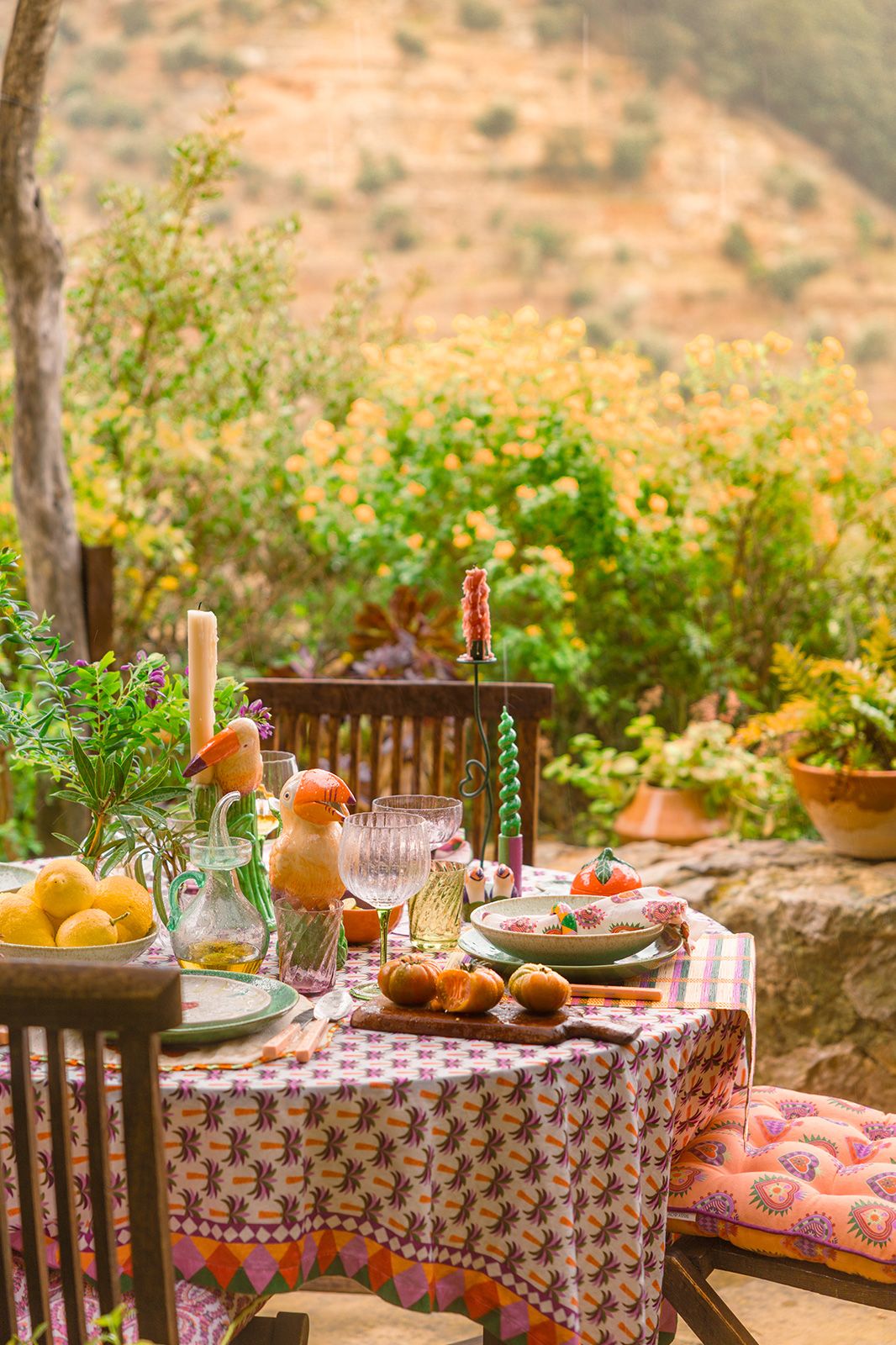 Groene draaikaarsen 17 cm