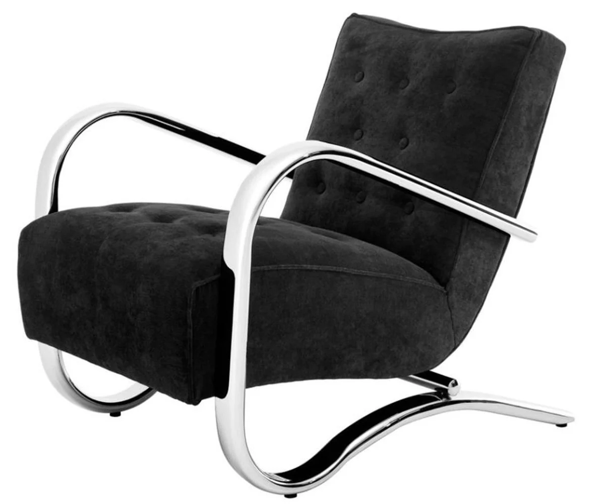 Luxury armchair black 64 x 82 x H. 75 cm - designer furniture