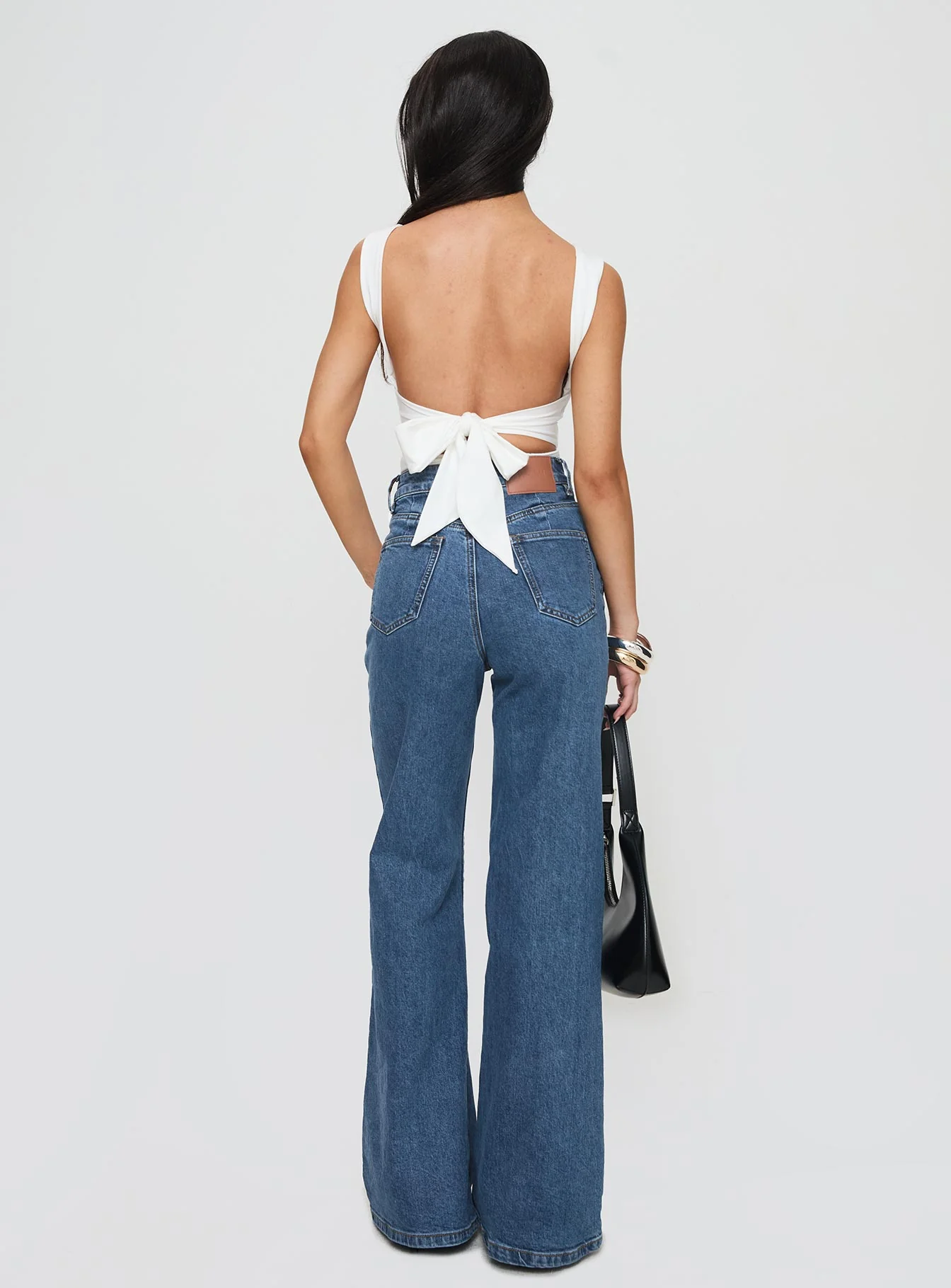 Lucille High Rise Flared Jeans Mid Wash