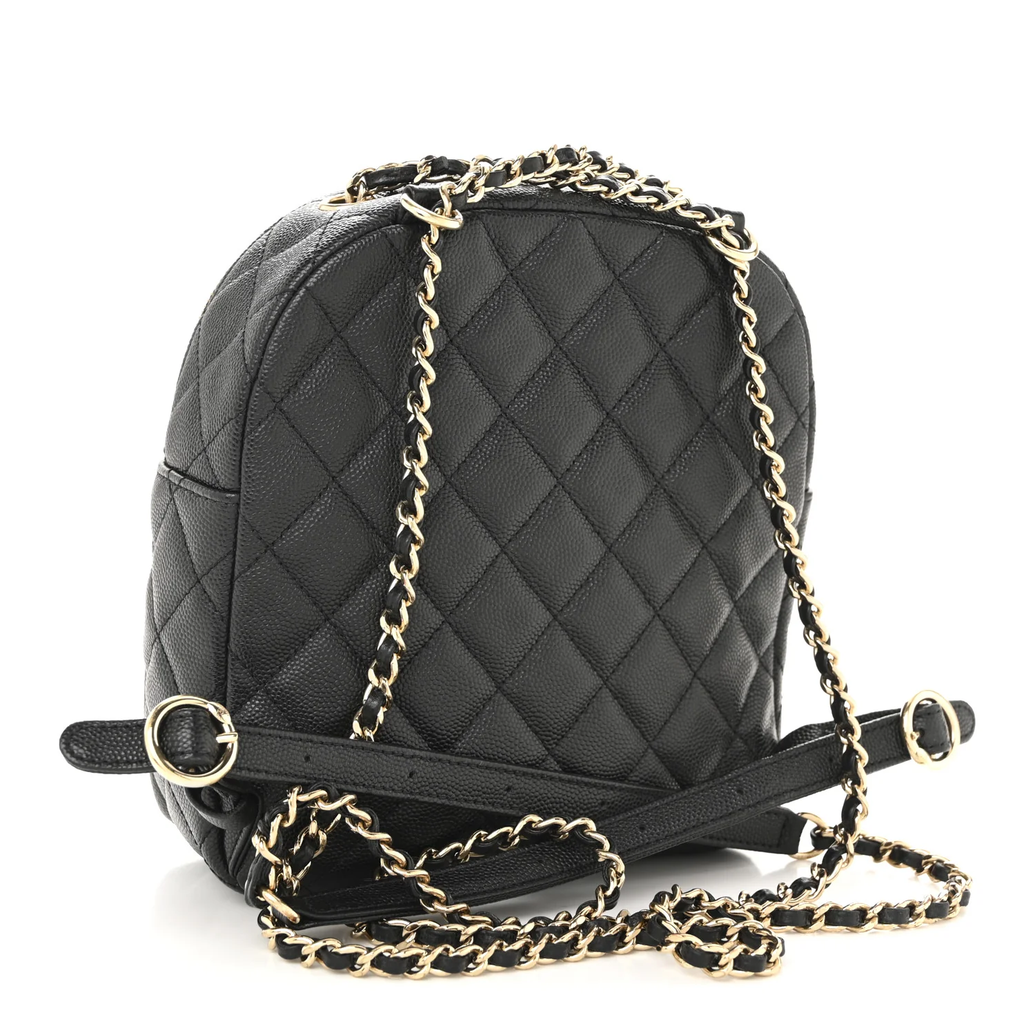 Caviar Quilted Small CC Day Backpack Black - Top Club
