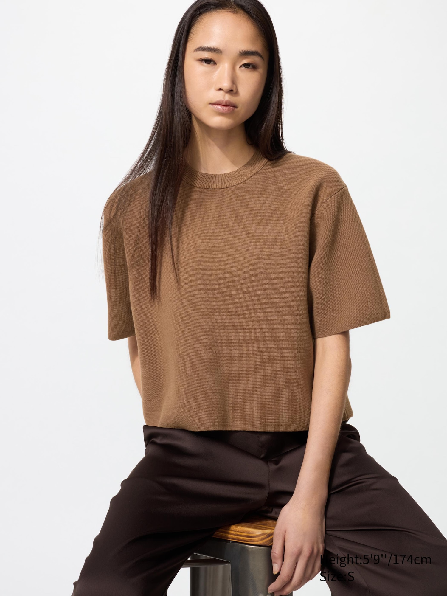 Washable Milano Ribbed Short Sleeve Sweater