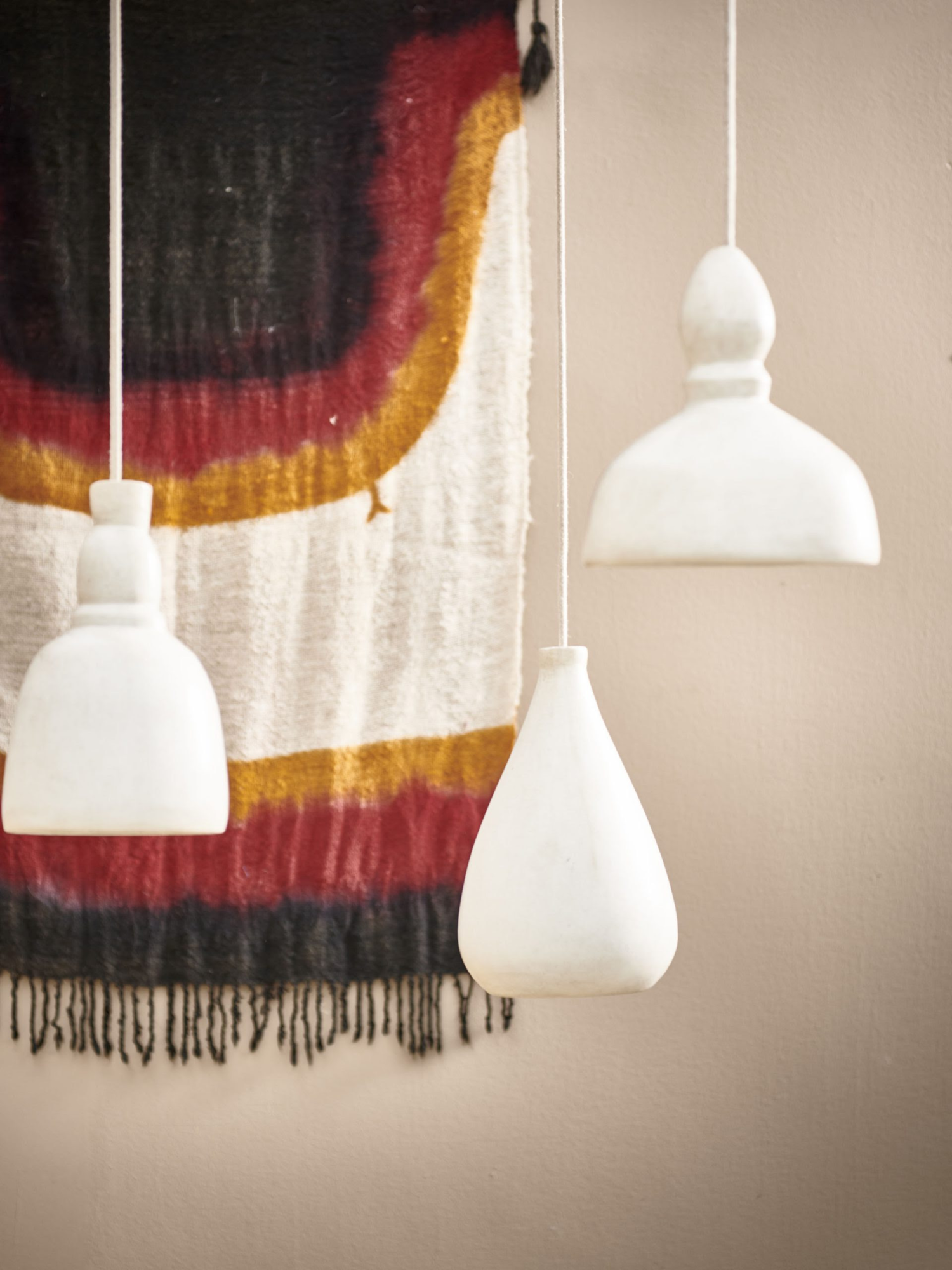Hanglamp Tadelakt off-white Drop