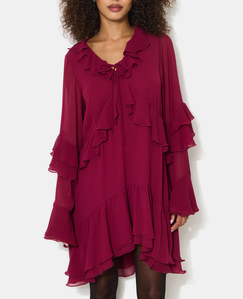 Pimkie Robe courte en voile avec volants