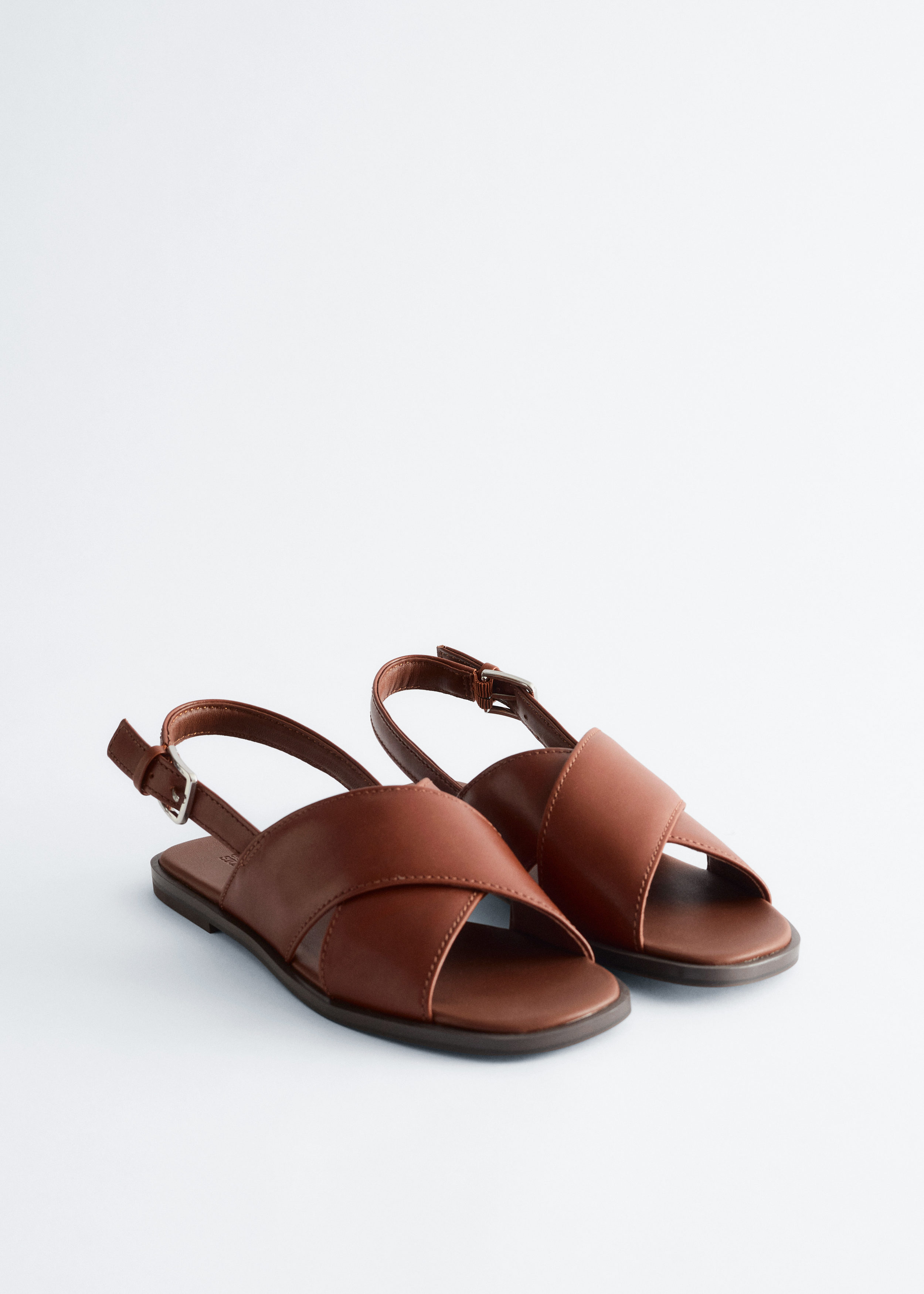 & Other Stories CROSSOVER LEATHER SANDALS