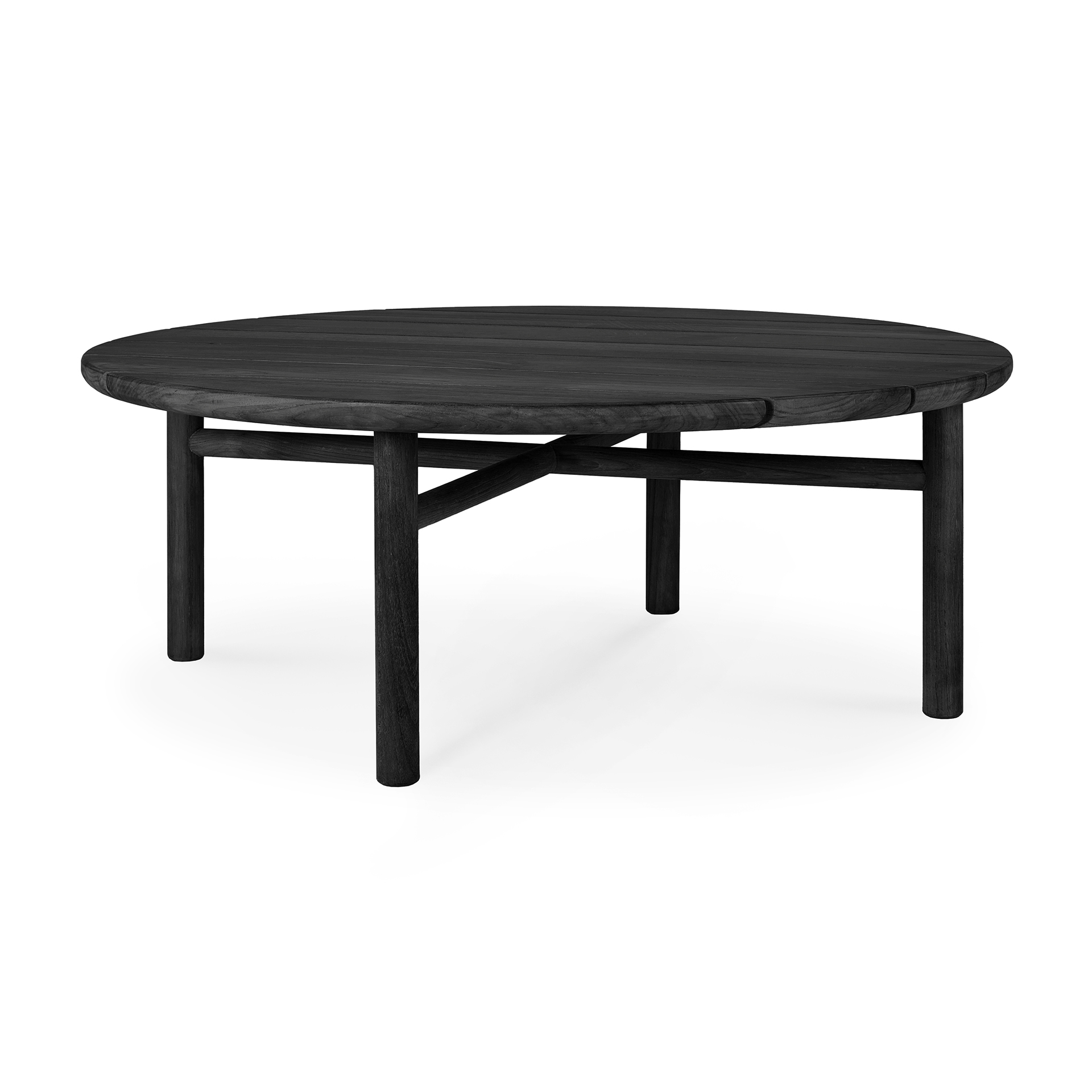 Teak Quatro koffietafel - 95cm - zwart