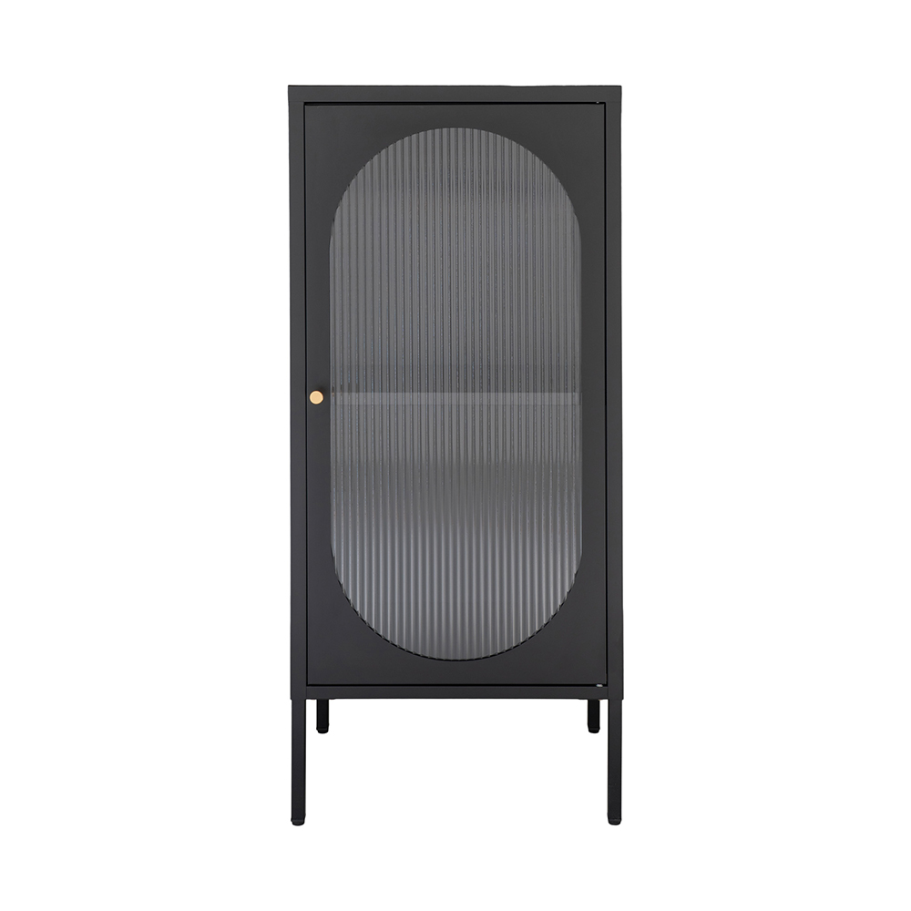 Abbey metalen vitrinekast zwart - 50 x 110 cm