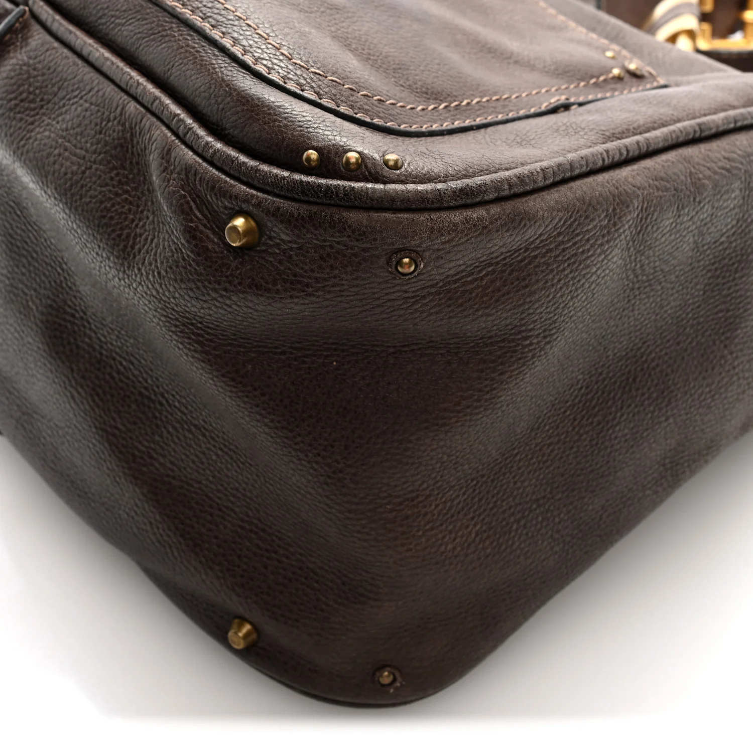 Calfskin Paddington Hobo Brown - Top Club