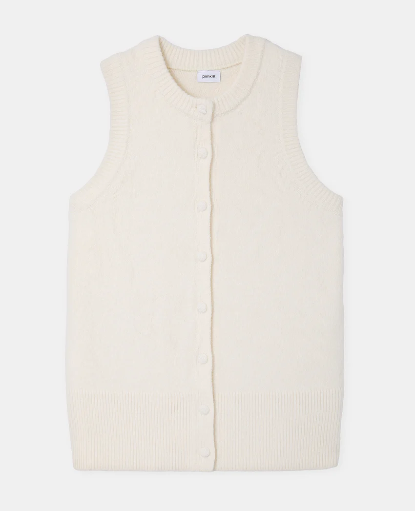 Pimkie Gilet sans manches avec boutons recouverts