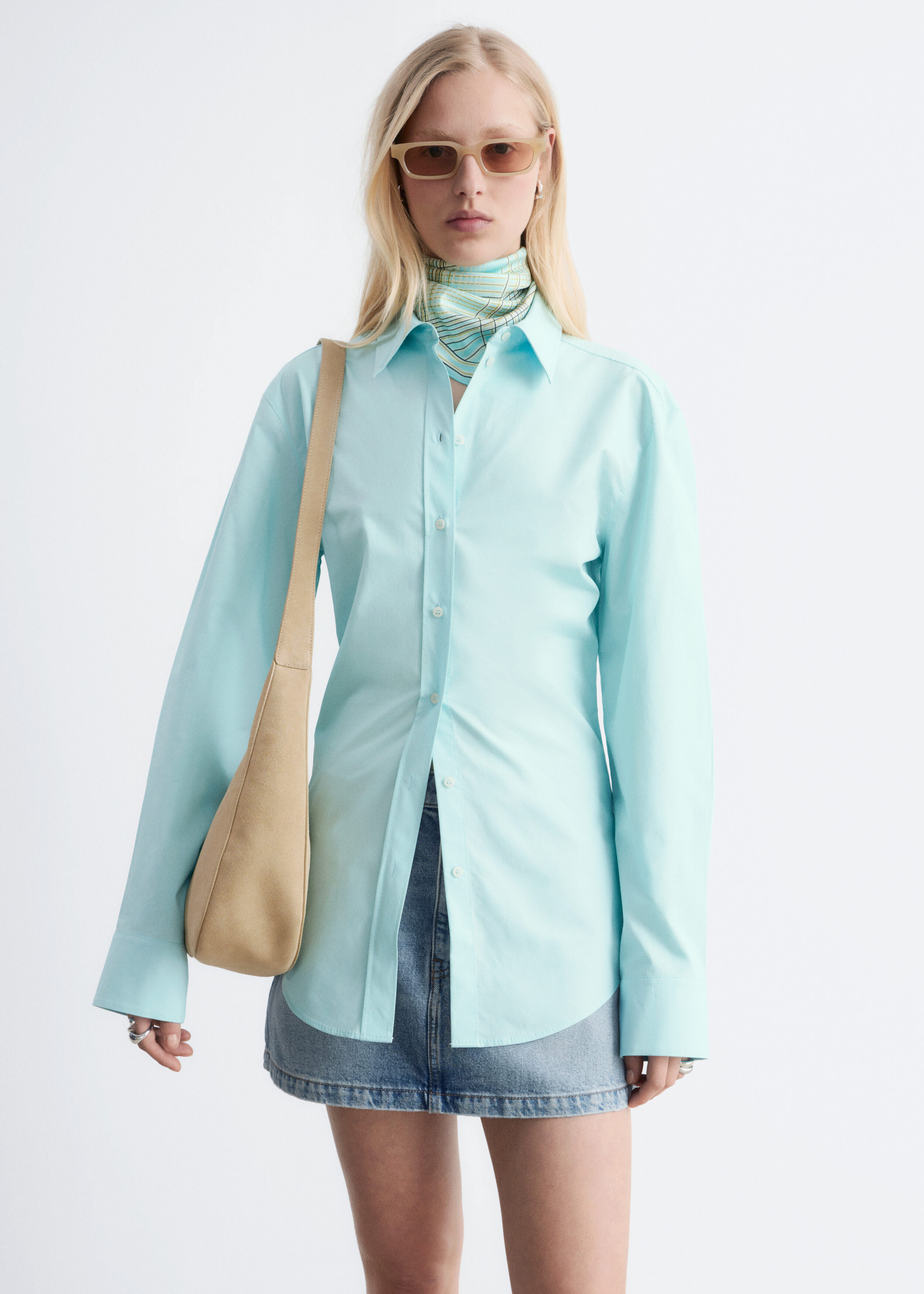 & Other Stories TAPERED COTTON SHIRT