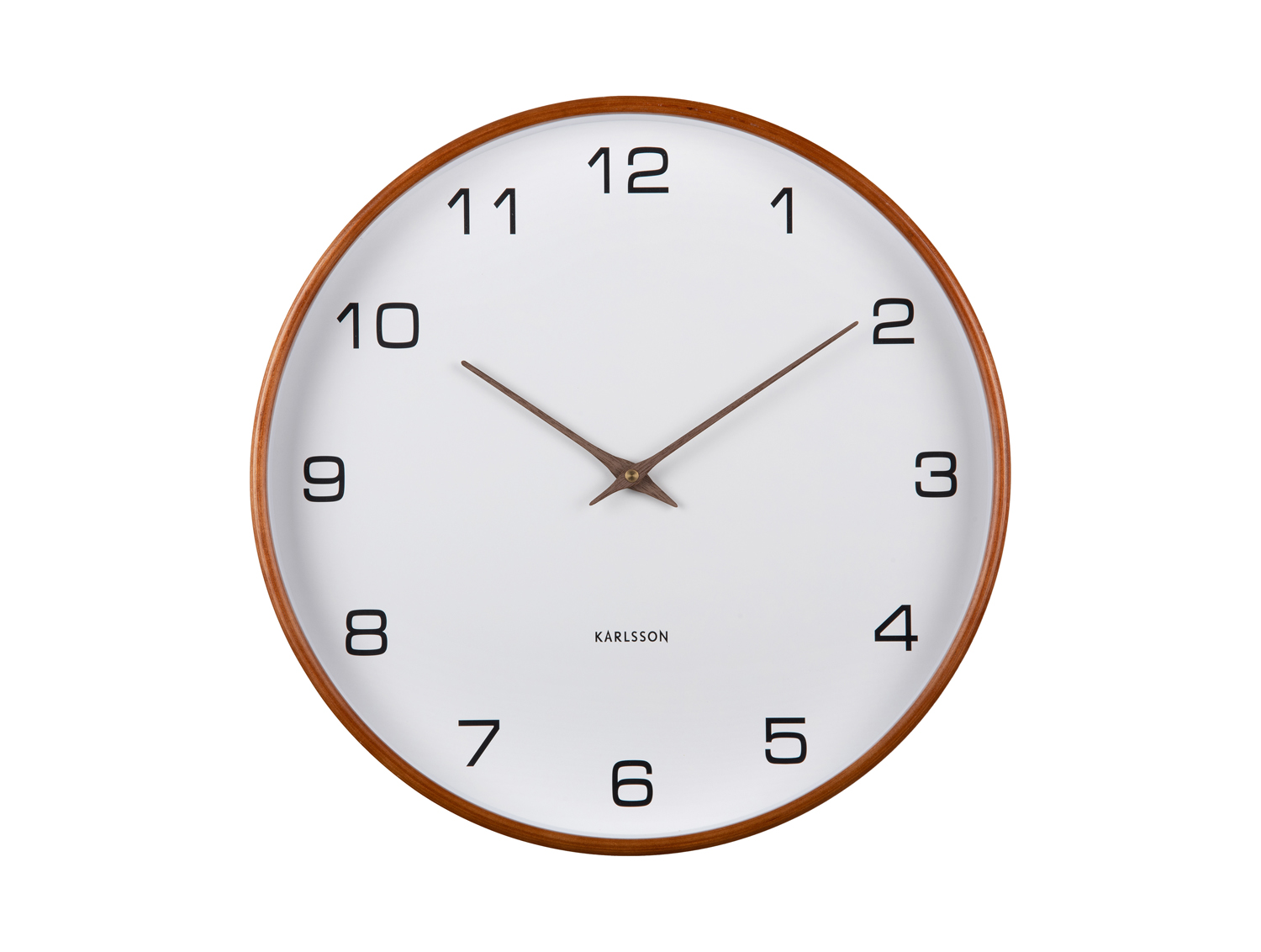 Wall clock Acento wood white