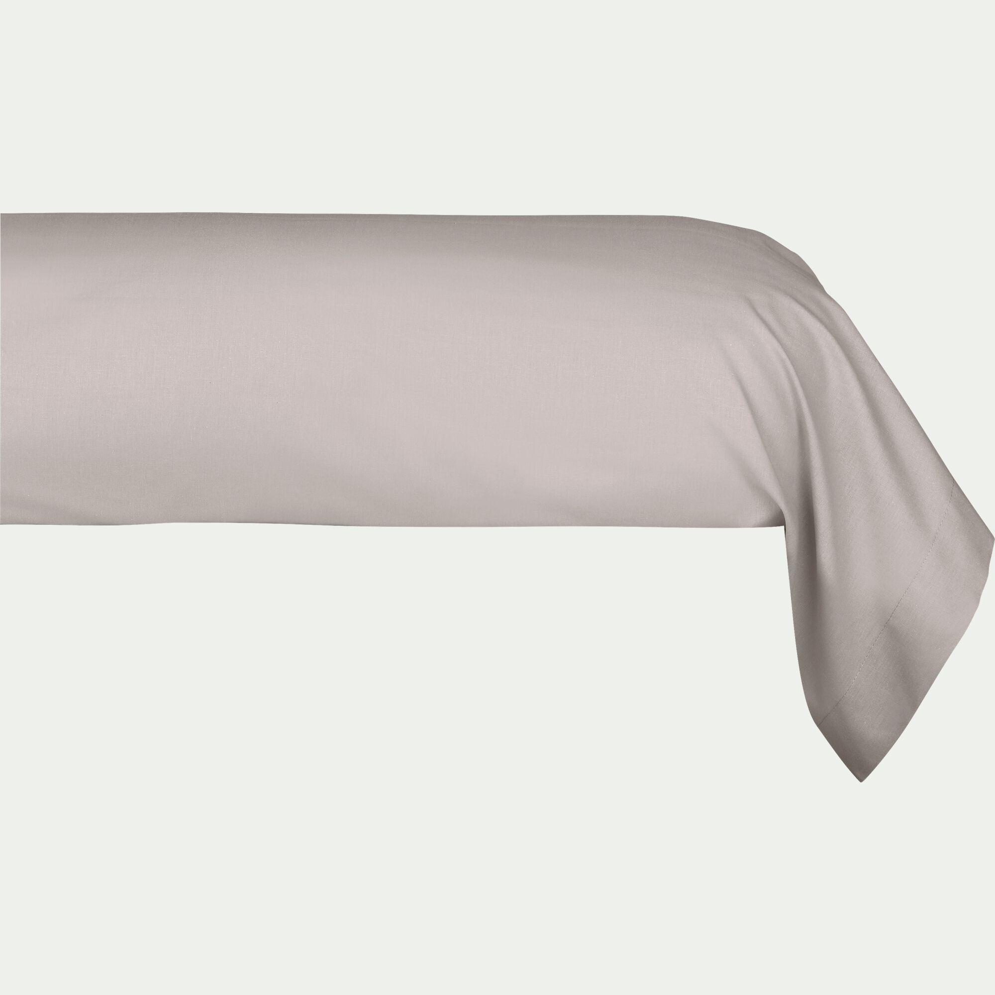EOLI - Taie de traversin en coton 43x190cm - gris vésuve