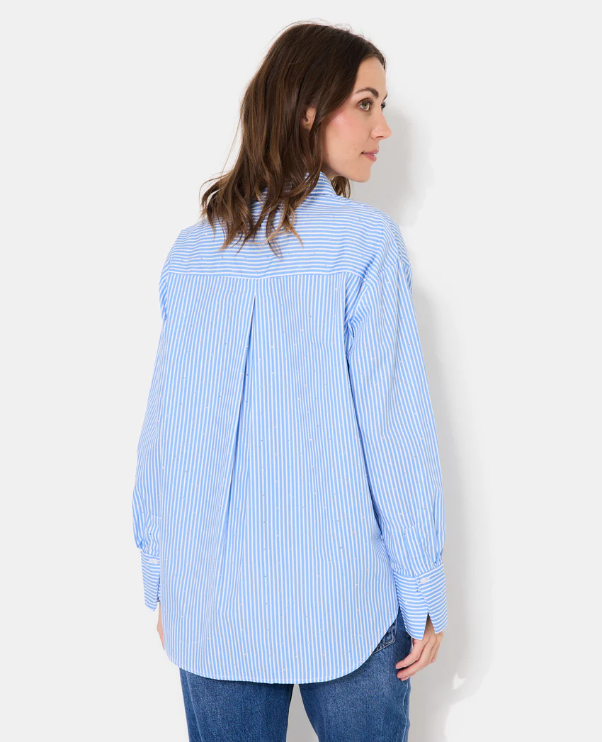 Pimkie Chemise ample rayée avec strass en all over