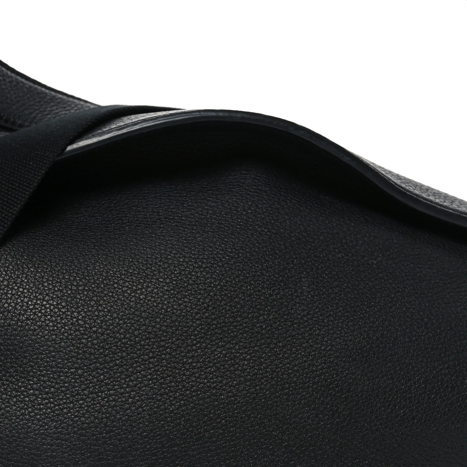 Grained Calfskin Large Slouchy Banana Bag Black - Top Club