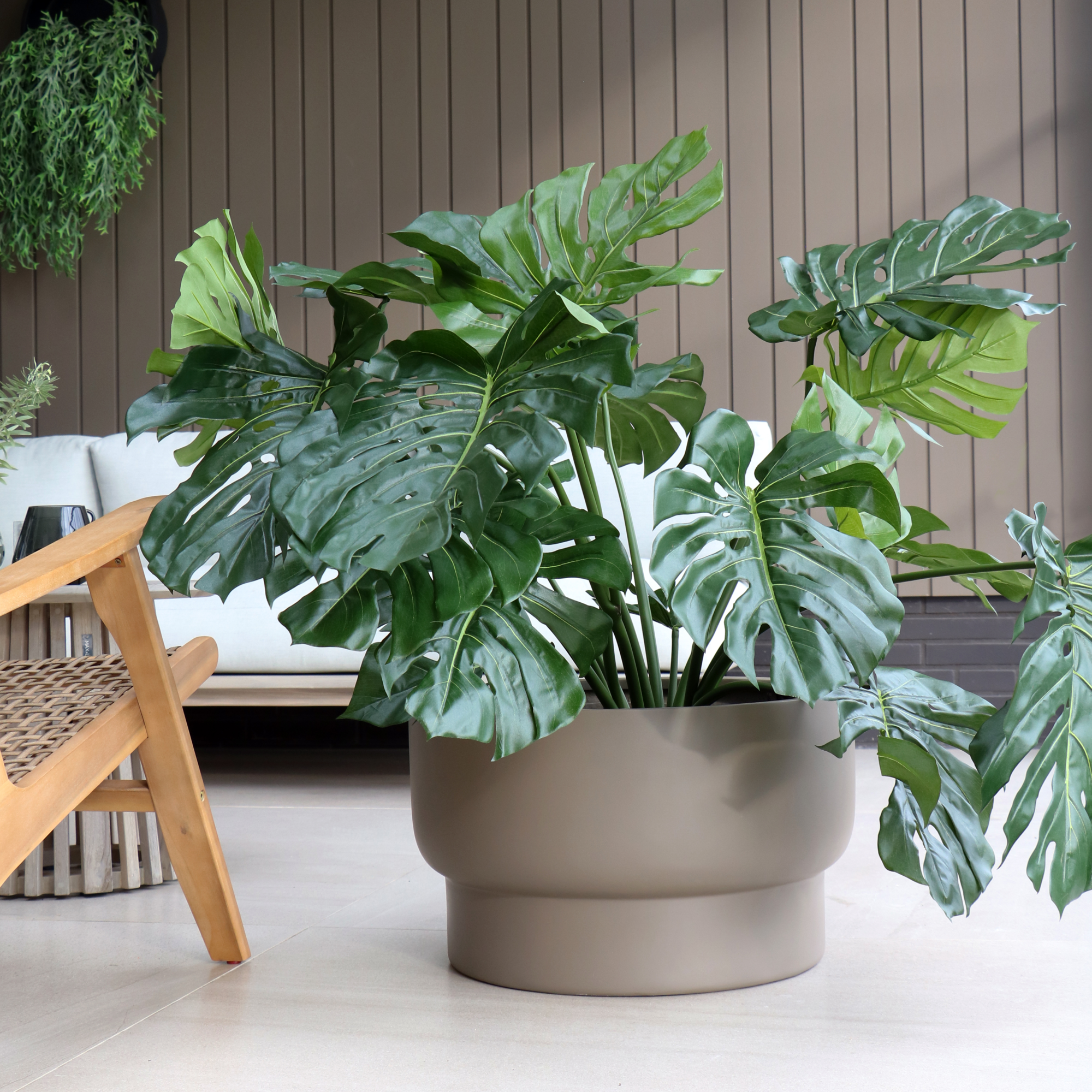 Plantenpot Nyborg L taupe Ø70 x H40cm