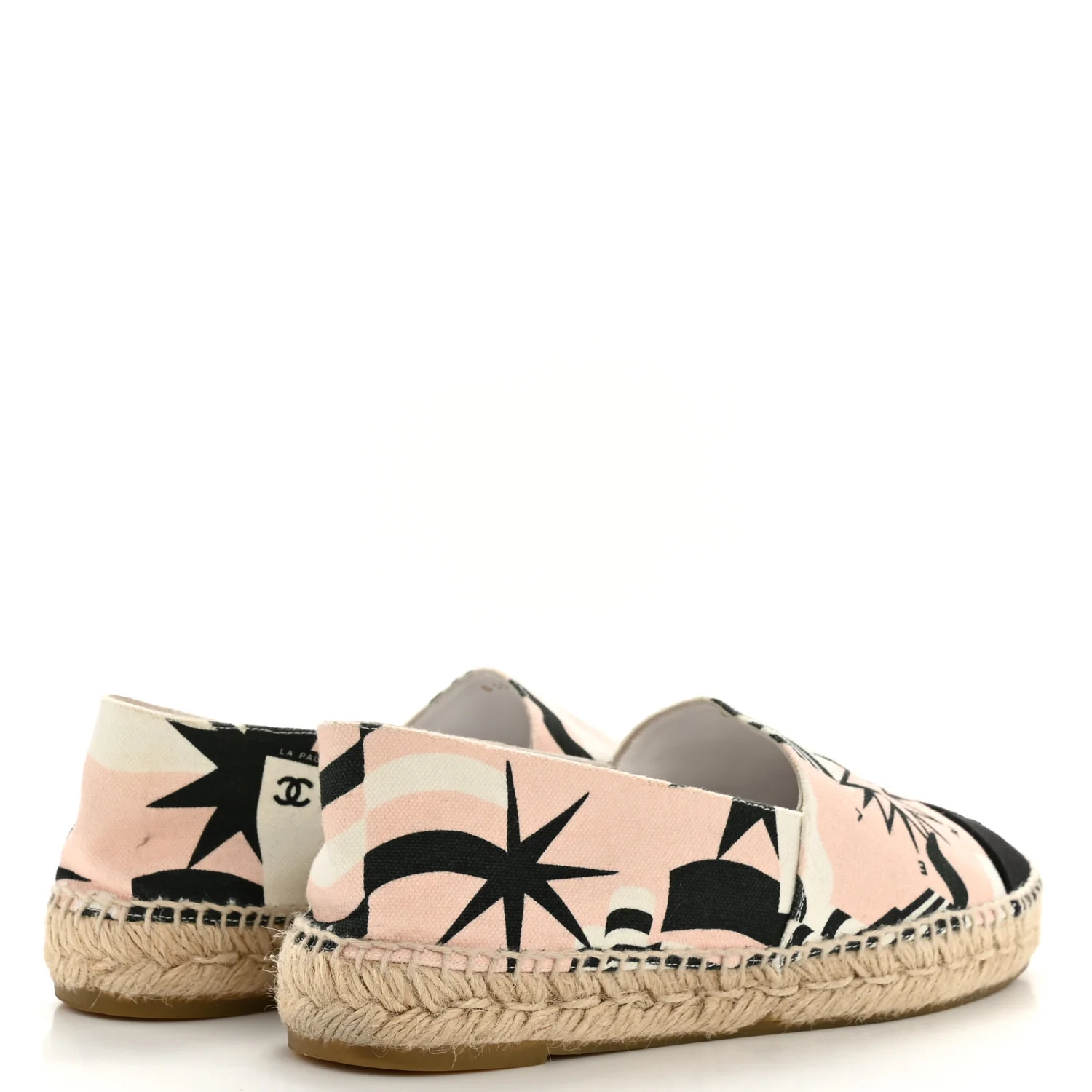 Fabric CC Espadrilles 39 Pink White Black - Top Club