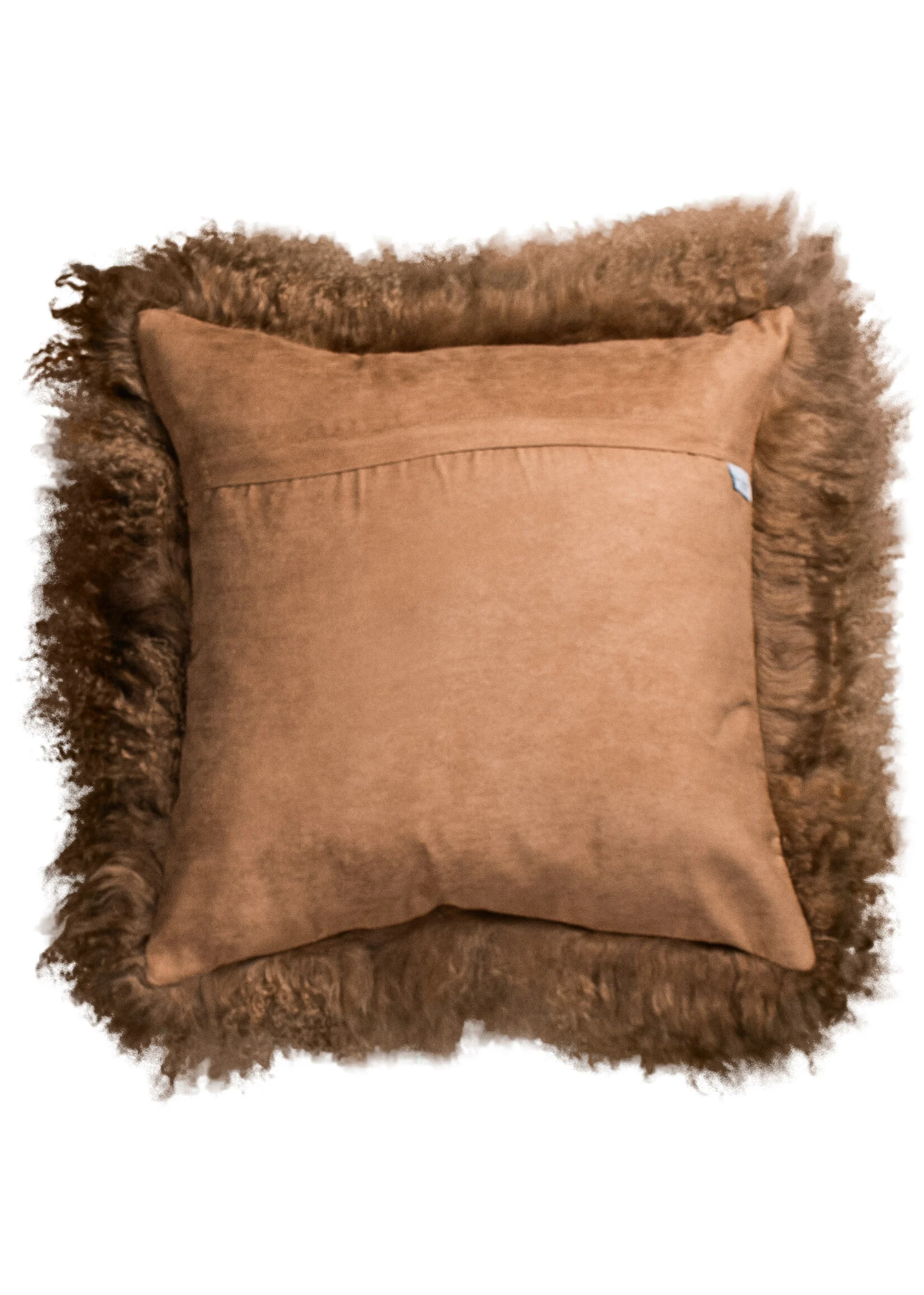 Tibet sheepskin kussen karamel 45x45