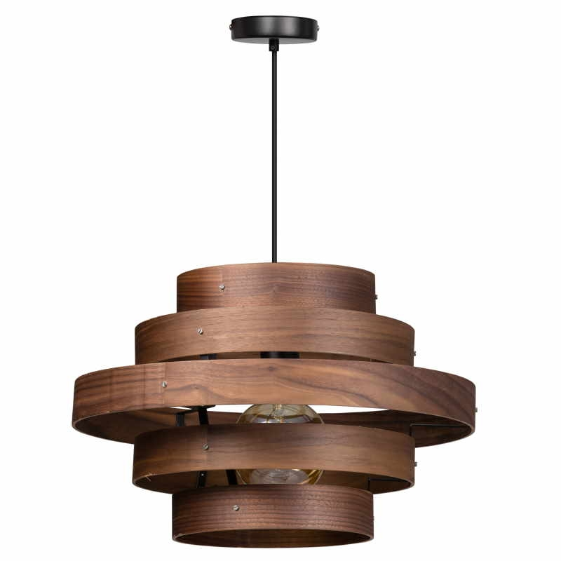 LUXA HANGLAMP 5-RINGS WALNOOT