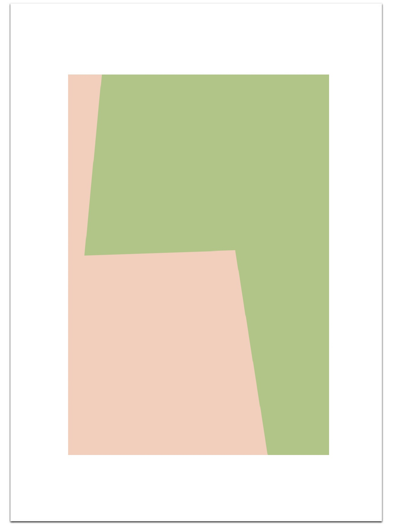 Poster Composition Green 01 30 x 40 cm